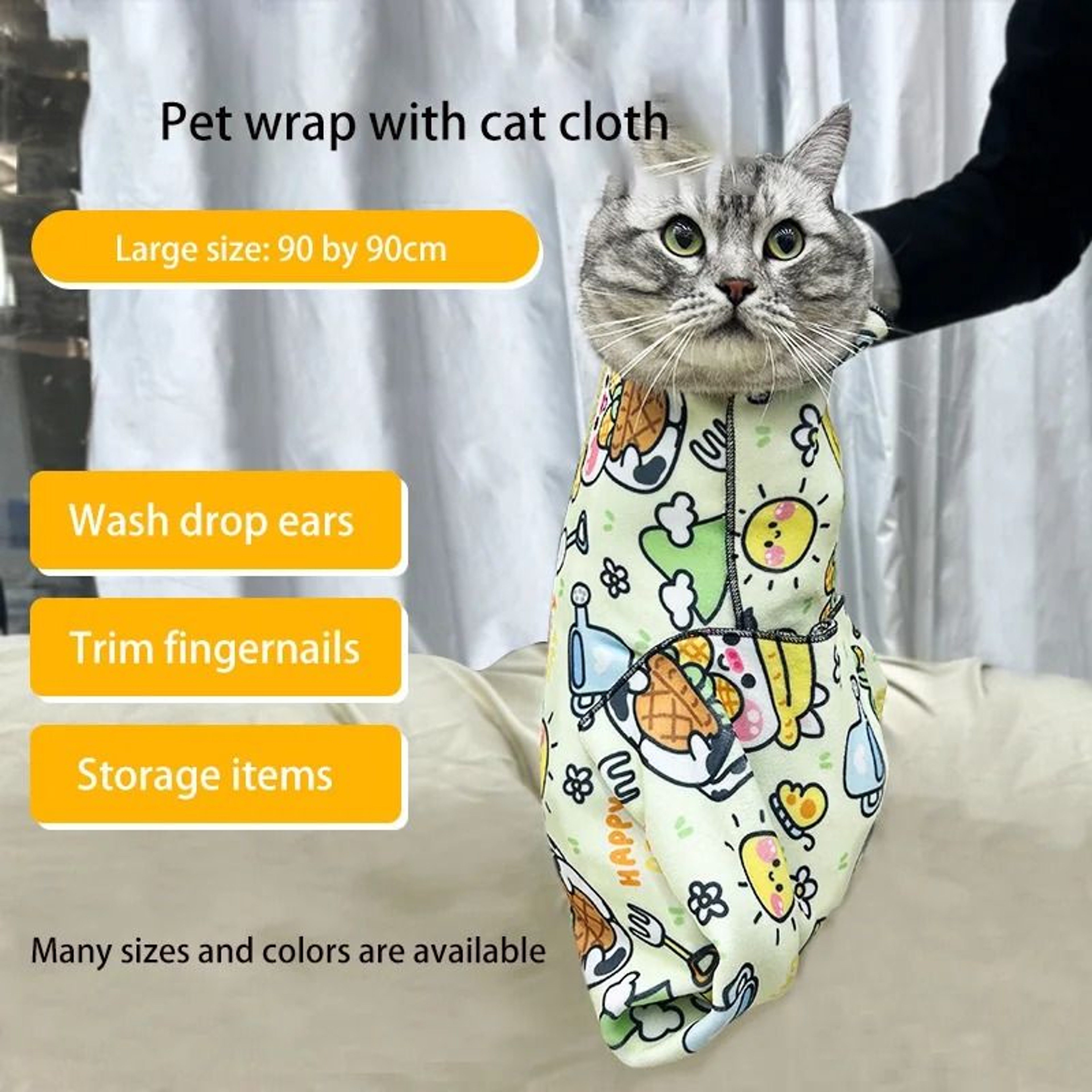AntiScratch Cat Grooming  Swaddle Wrap 1