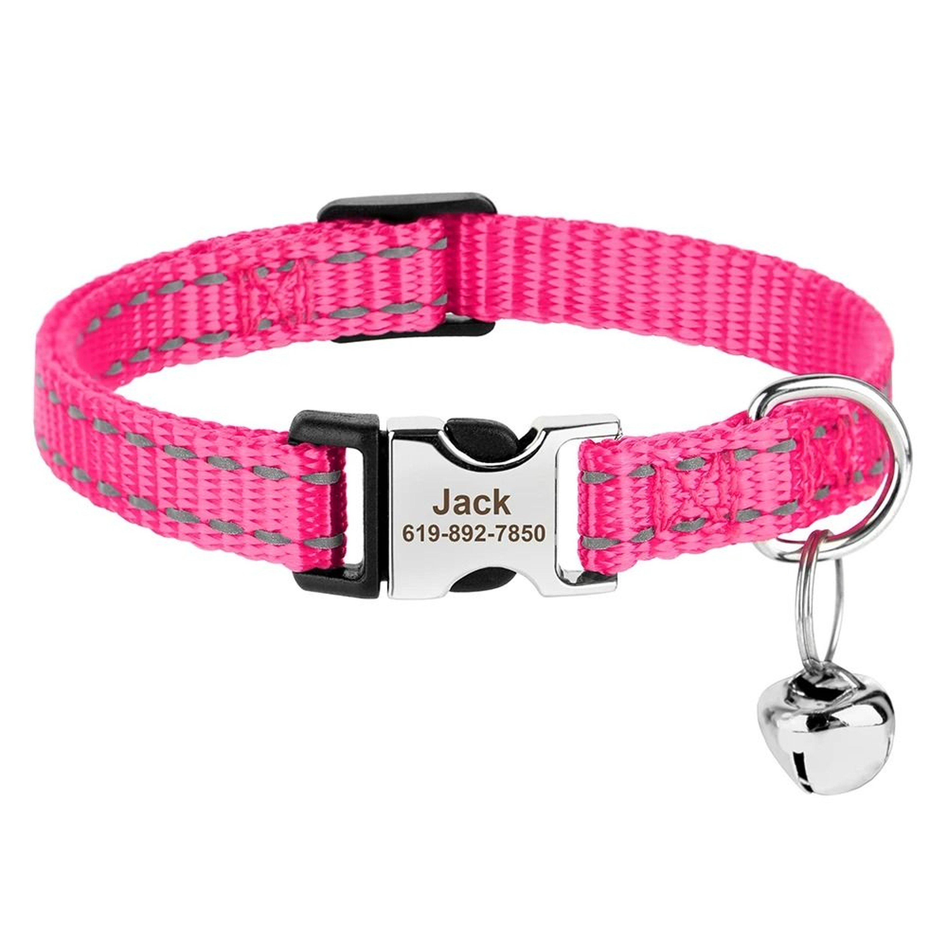 Customized Reflective Safety ID Cat  Puppy Collar 14