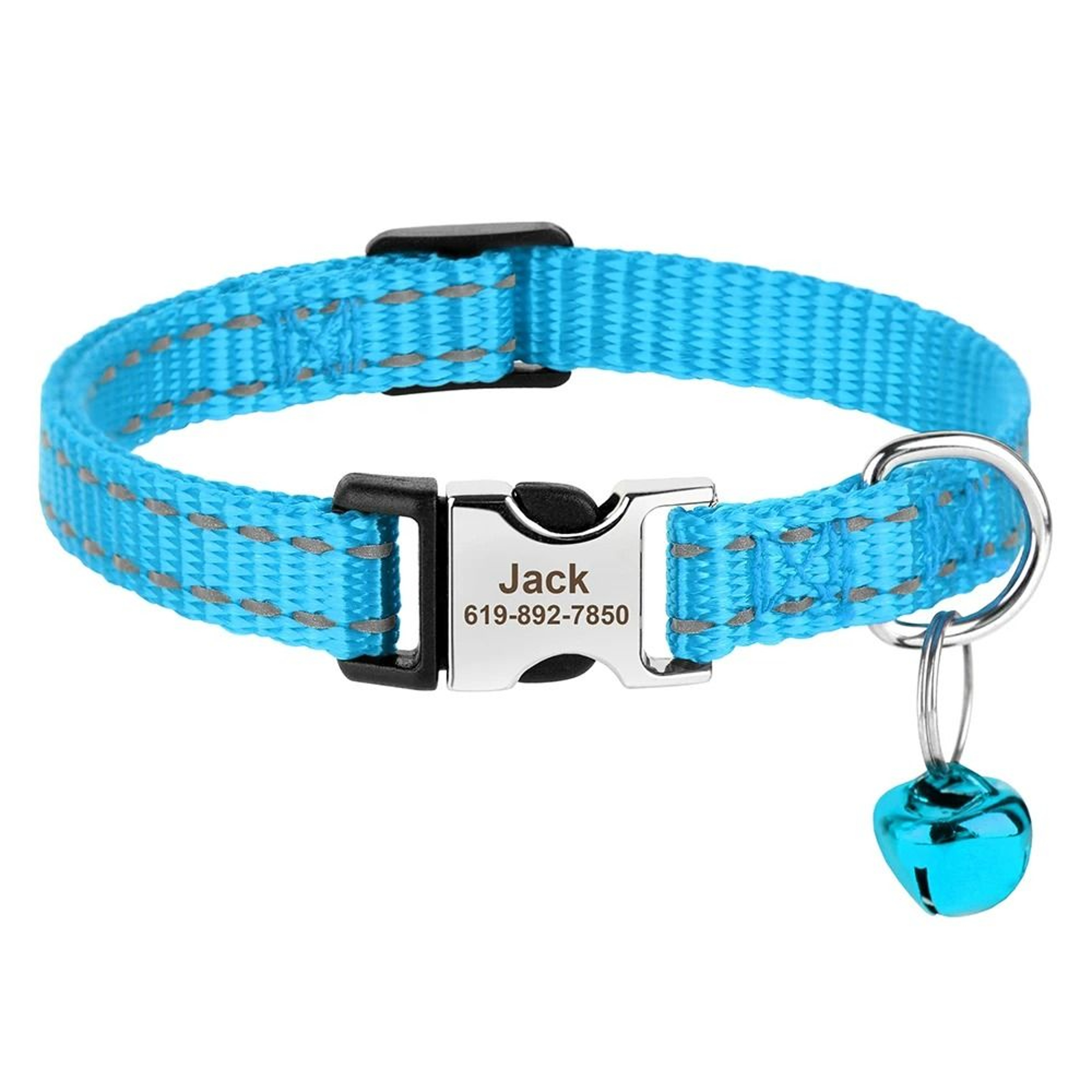 Customized Reflective Safety ID Cat  Puppy Collar 15