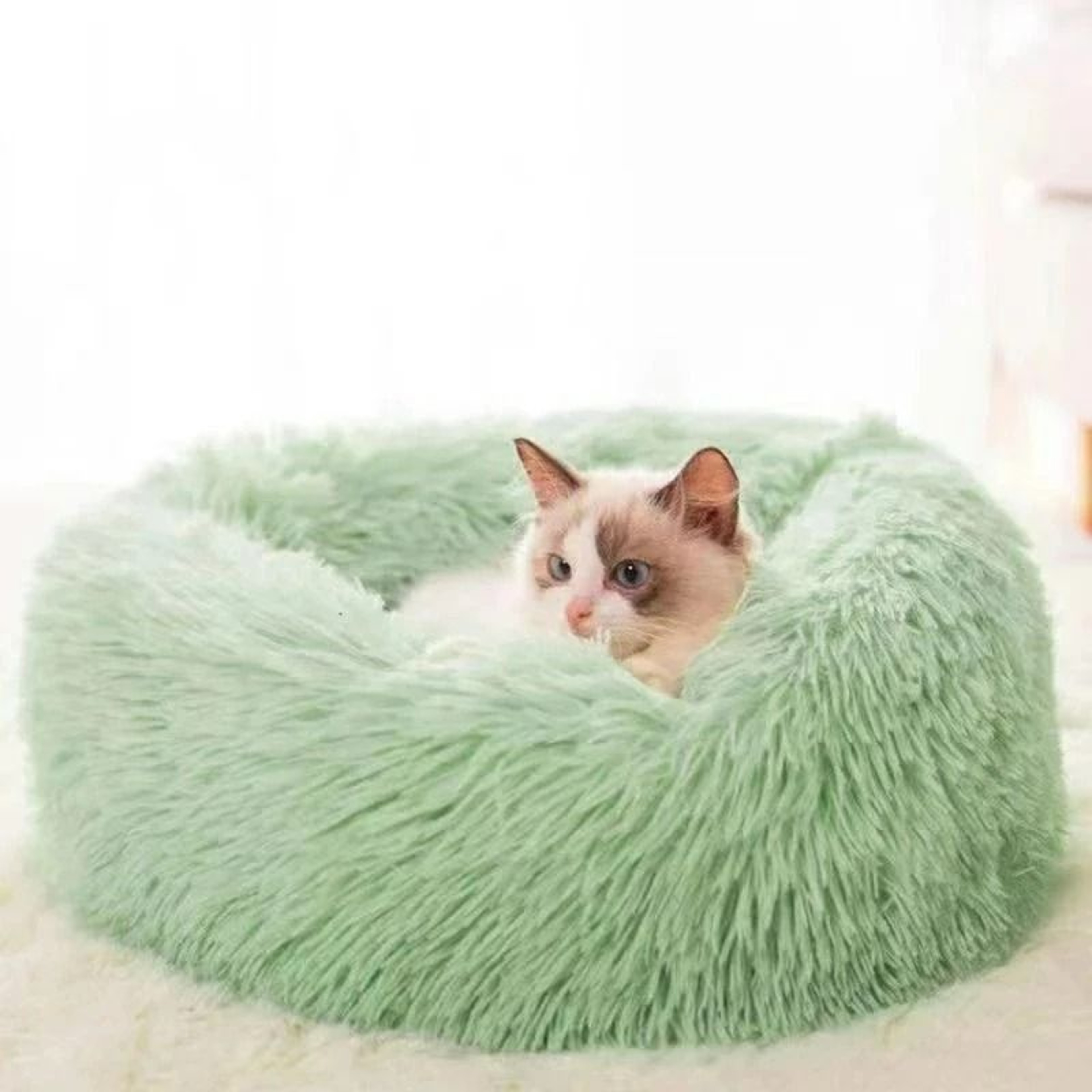 UltraSoft SemiEnclosed Plush Shell Cat Nest 10