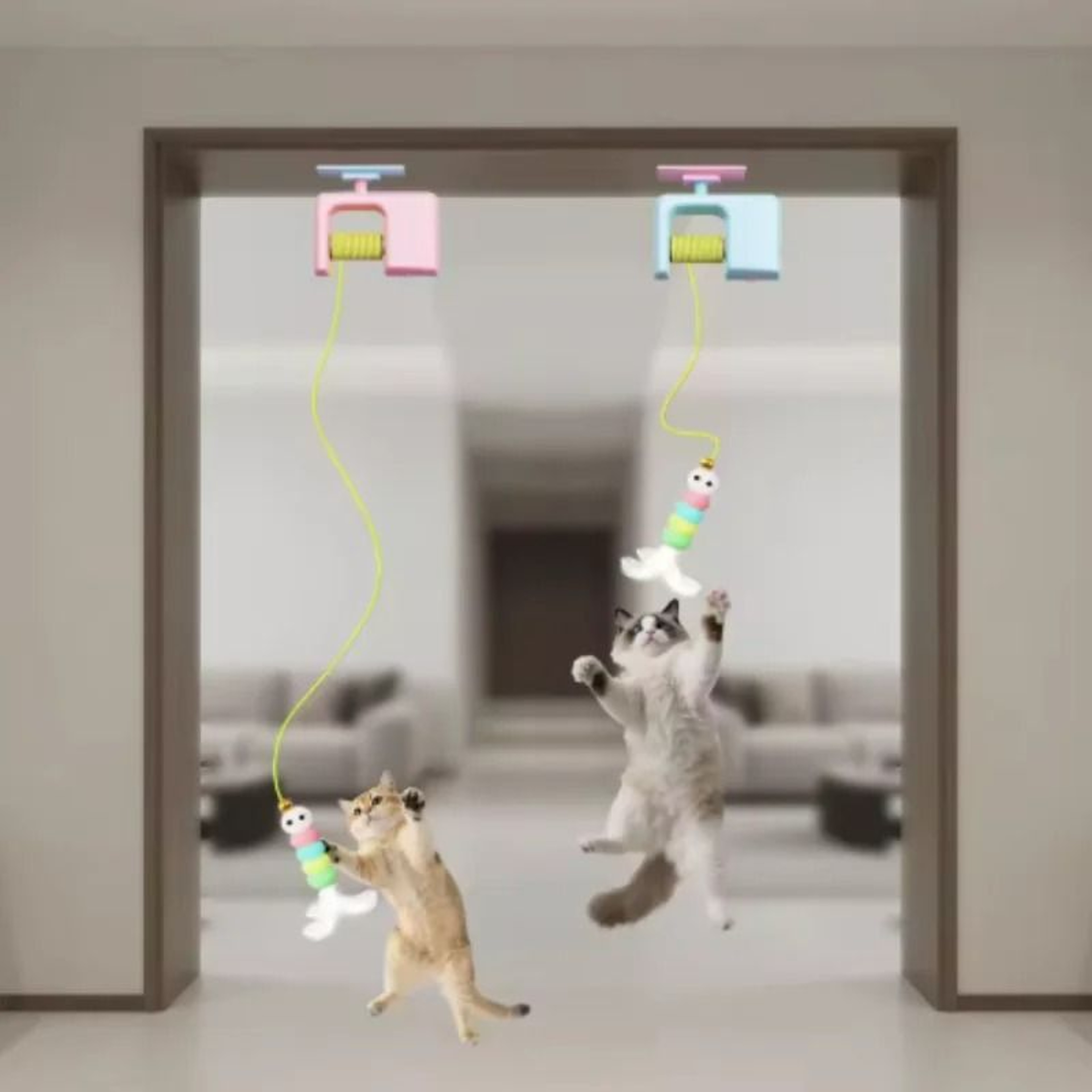 Electric Smart DoorHanging Interactive Cat Toy 3