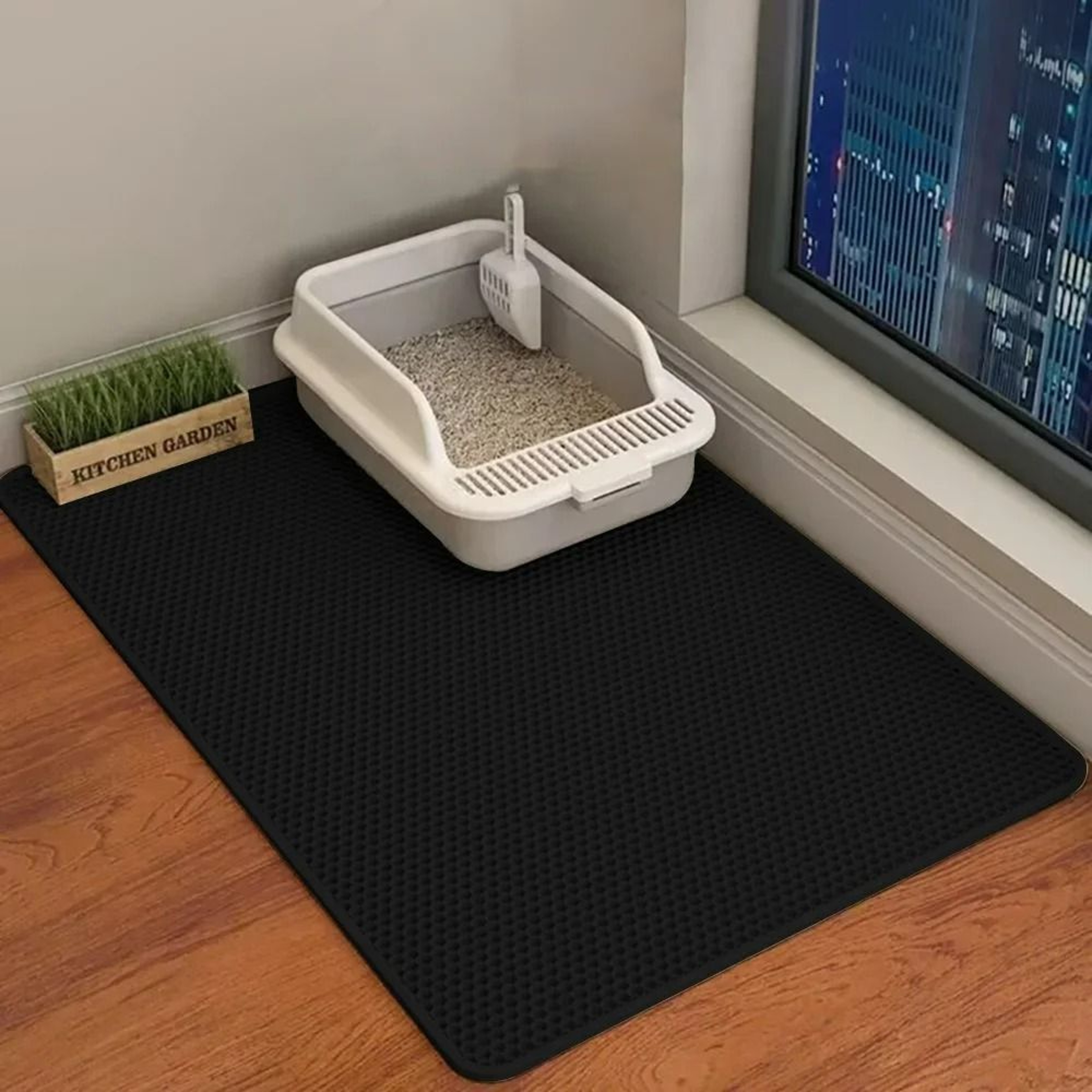 Large Advanced Honeycomb DoubleLayer Litter Mat 0