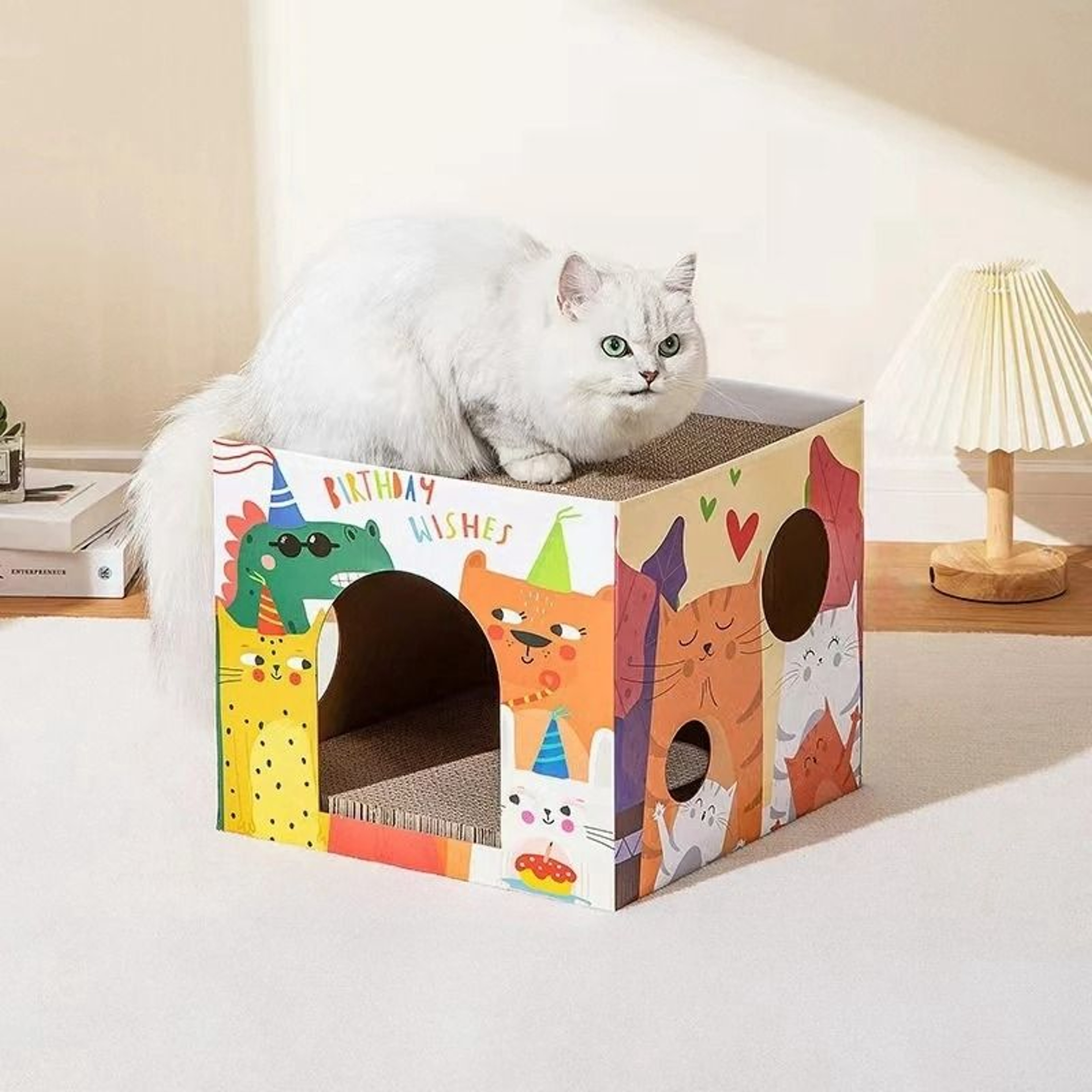 DualLevel Corrugated Cat Condo  Scratching Station 8