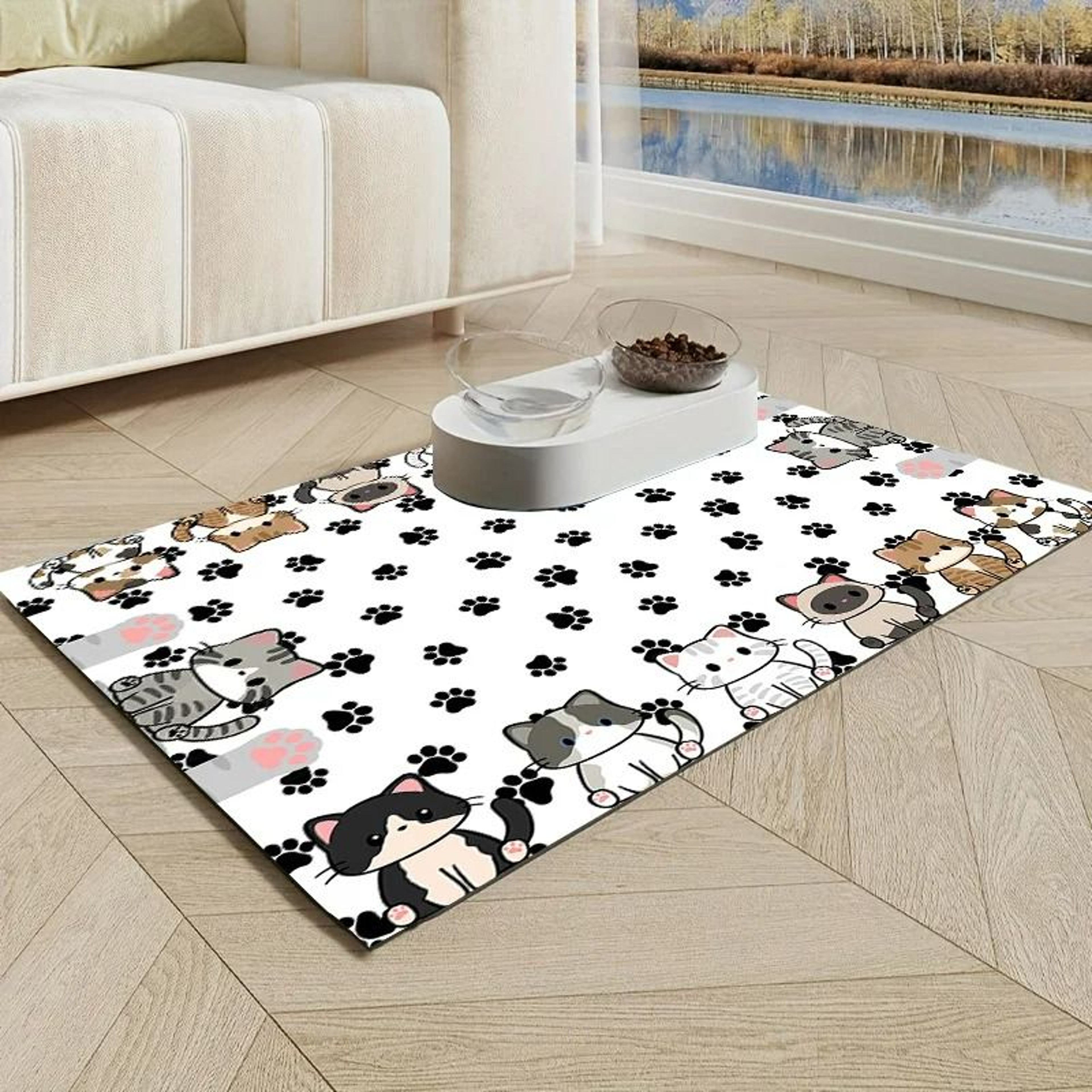 Cartoon QuickDry Diatomaceous Earth Pet Mat 2
