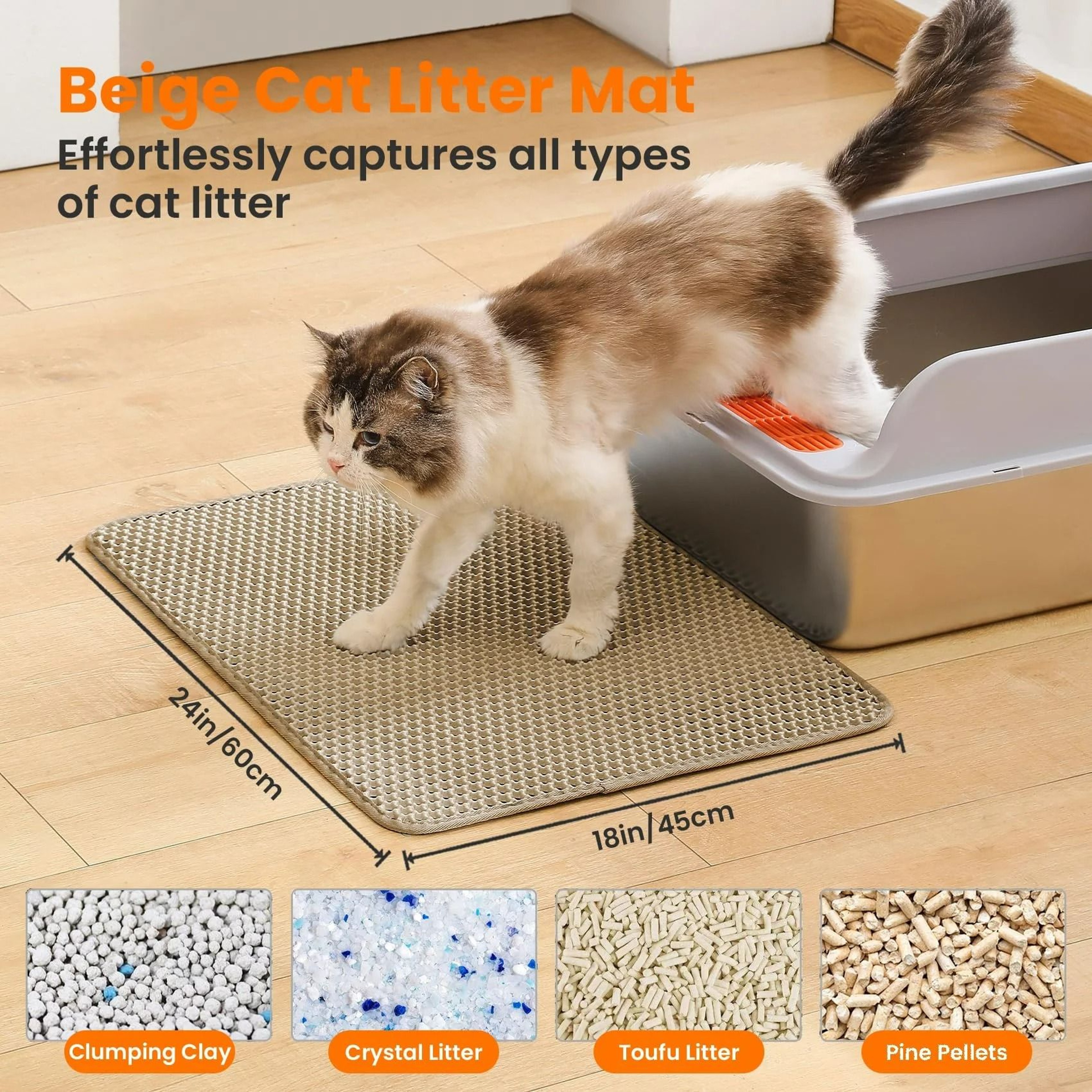 Advanced Honeycomb DoubleLayer Litter Trapping Mat 0