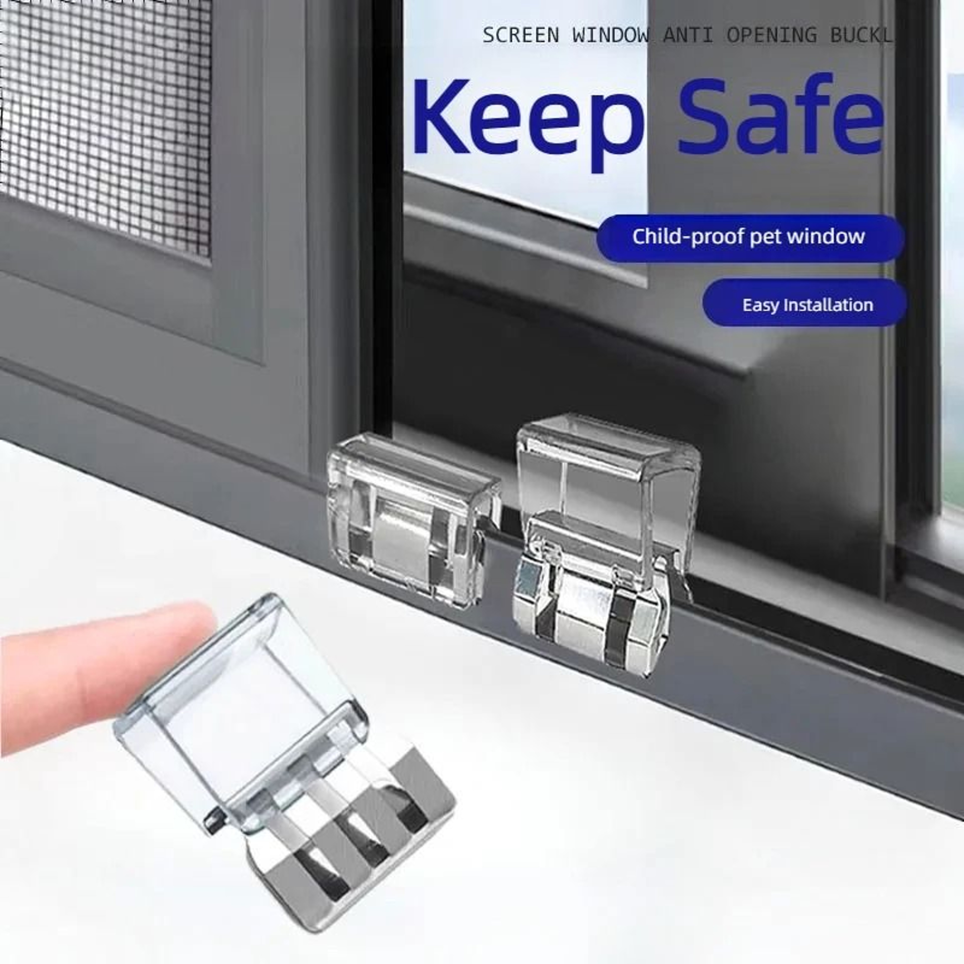 2Pack Precision Window Safety Limiter  Fall Prevention Lock 4