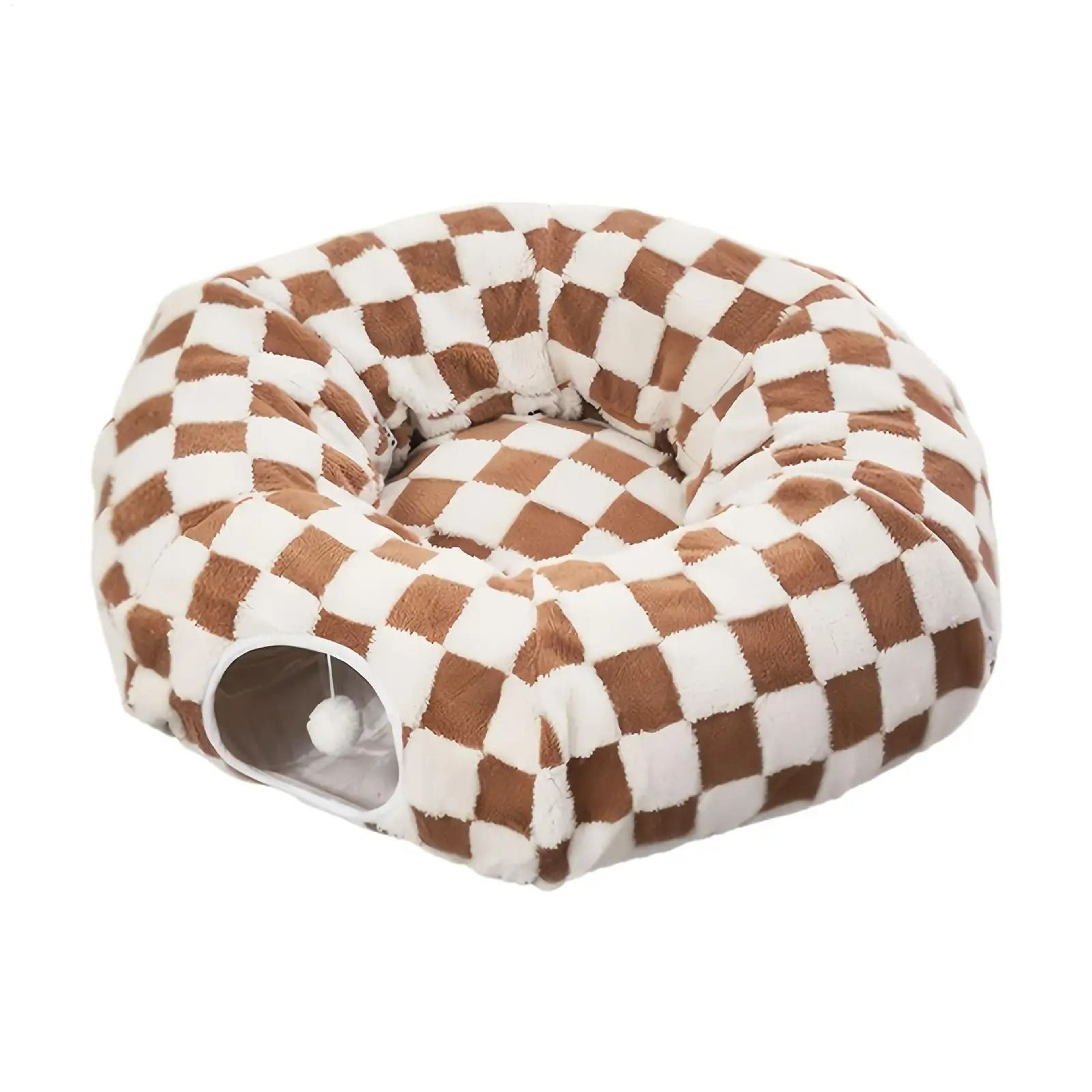 Interchangeable 2in1 Cat Tunnel Bed With Interactive Hanging Toy 4