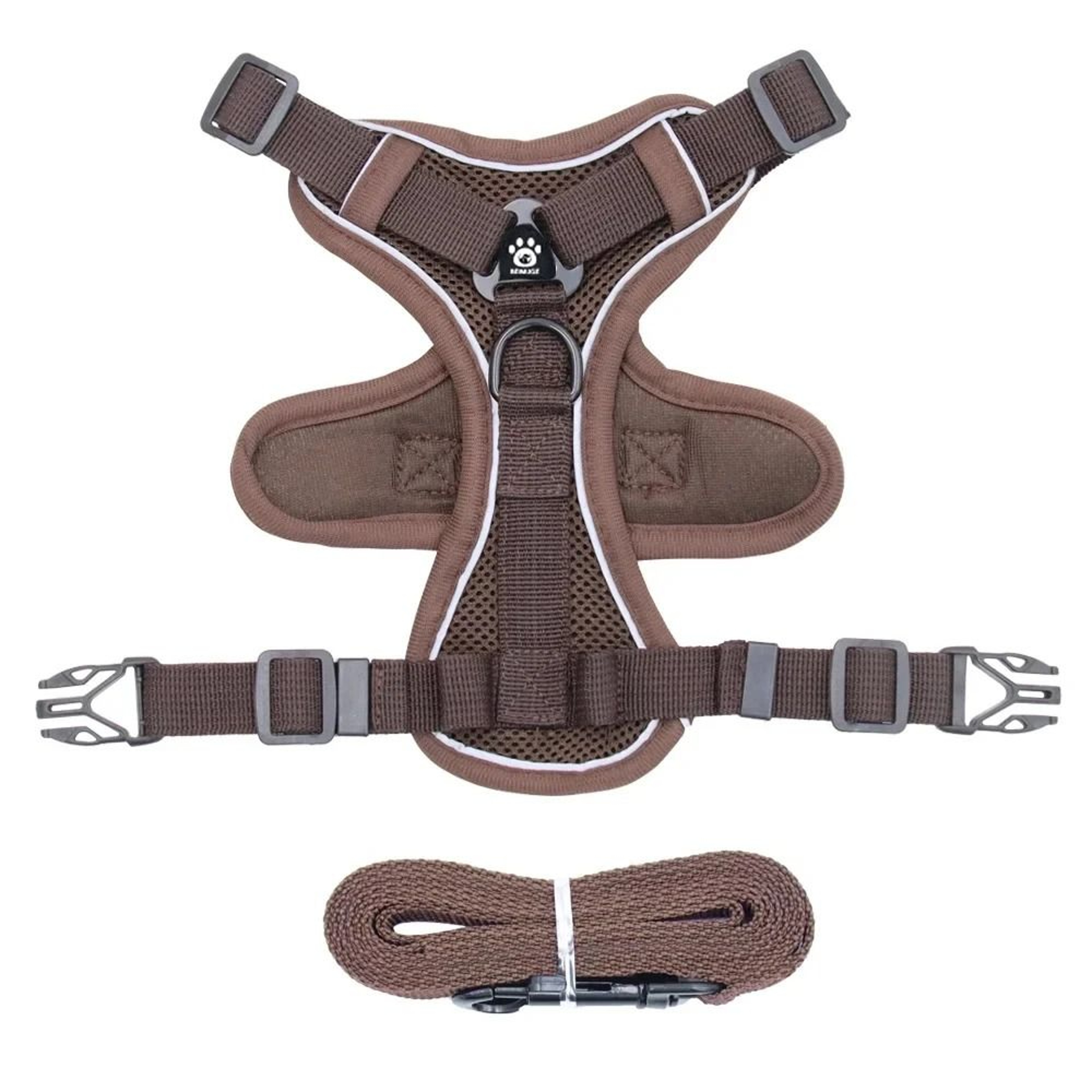 Adjustable Mesh Cat Vest Harness And Leash Set With Reflective Trim 9