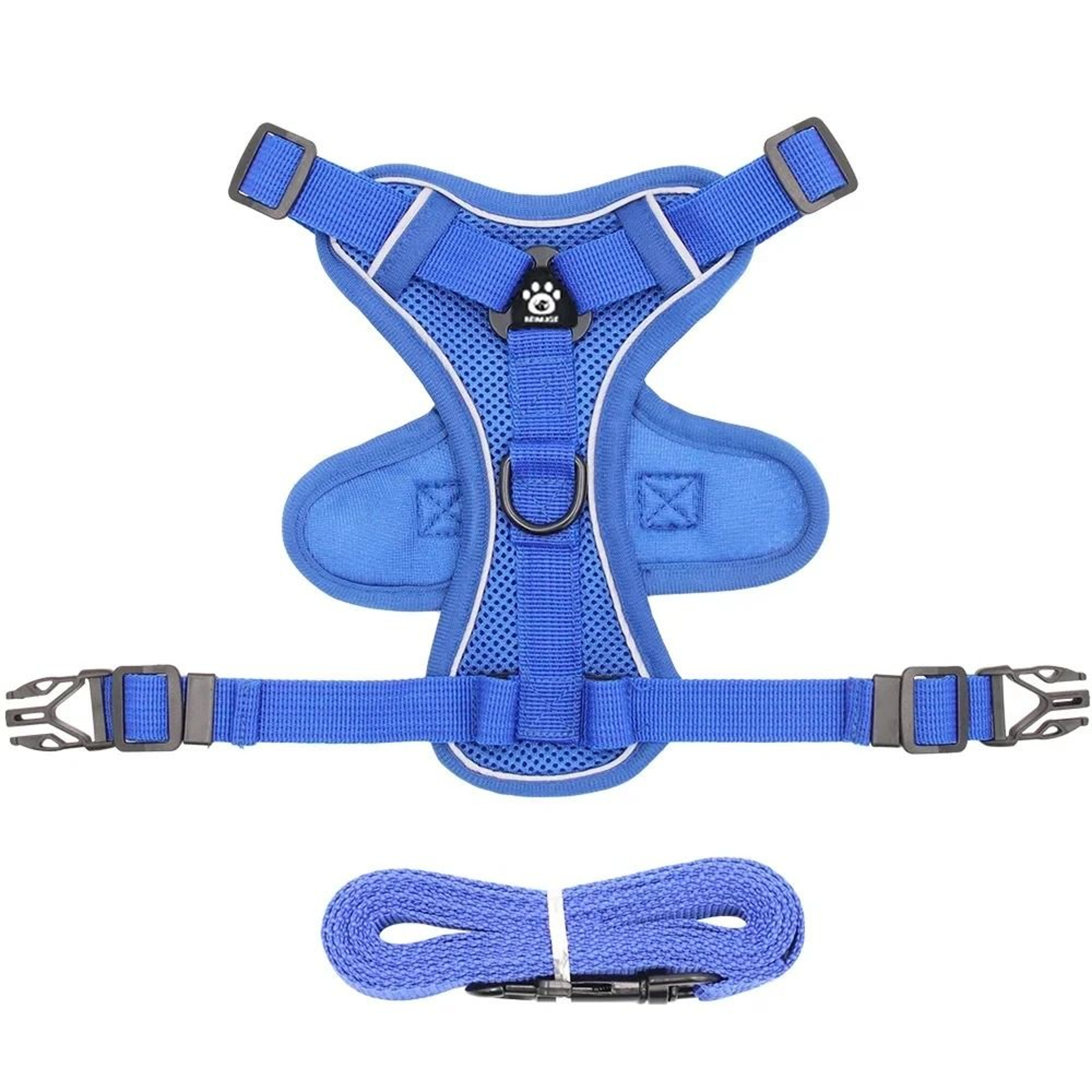 Adjustable Mesh Cat Vest Harness And Leash Set With Reflective Trim 11