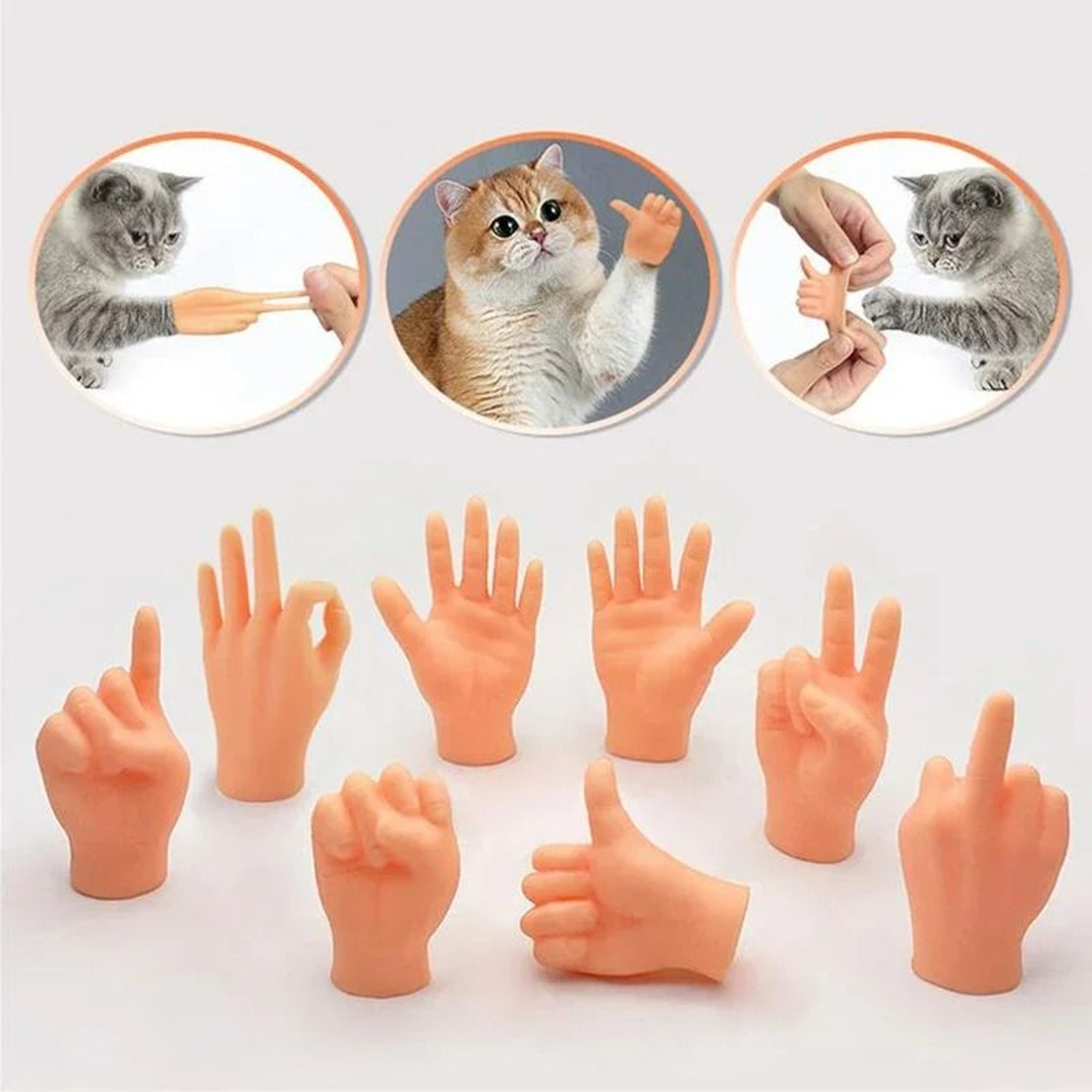 Creative HighElasticity Finger Teasing Toy TPR Stretchable Cat Hand Stimulator 0