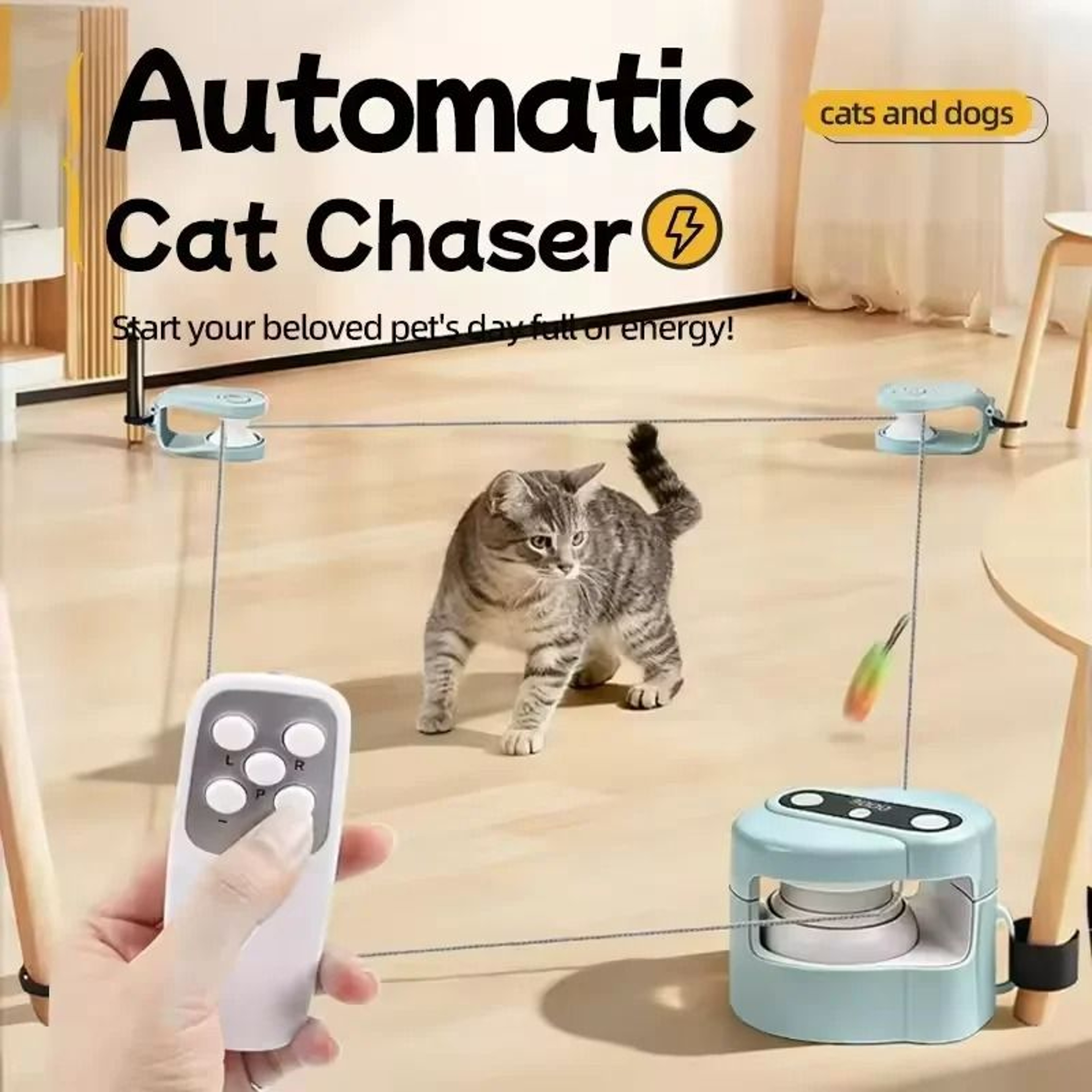 RemoteControlled Smart Cat Chaser With Bird Sounds  DIY Trajectory 1