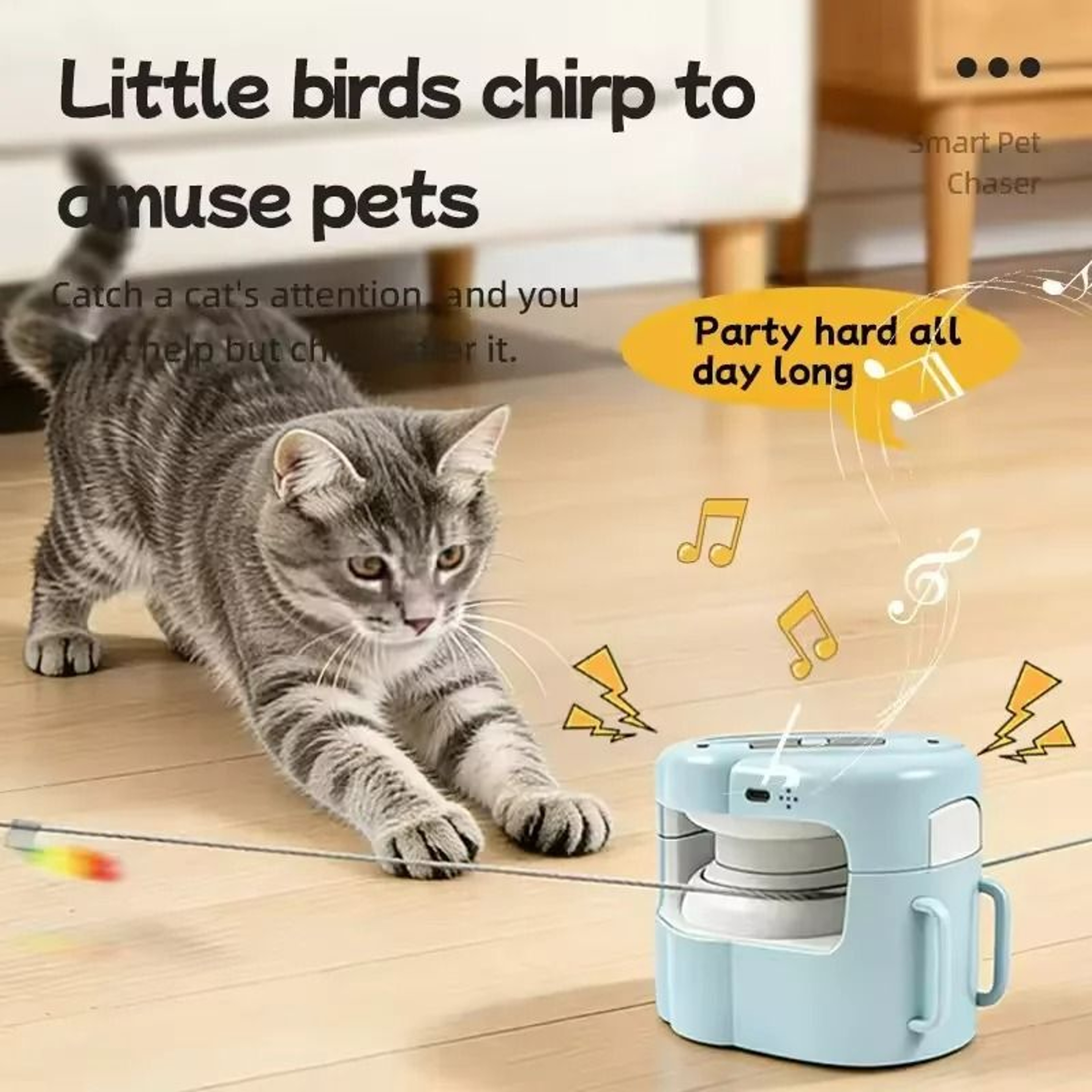 RemoteControlled Smart Cat Chaser With Bird Sounds  DIY Trajectory 4