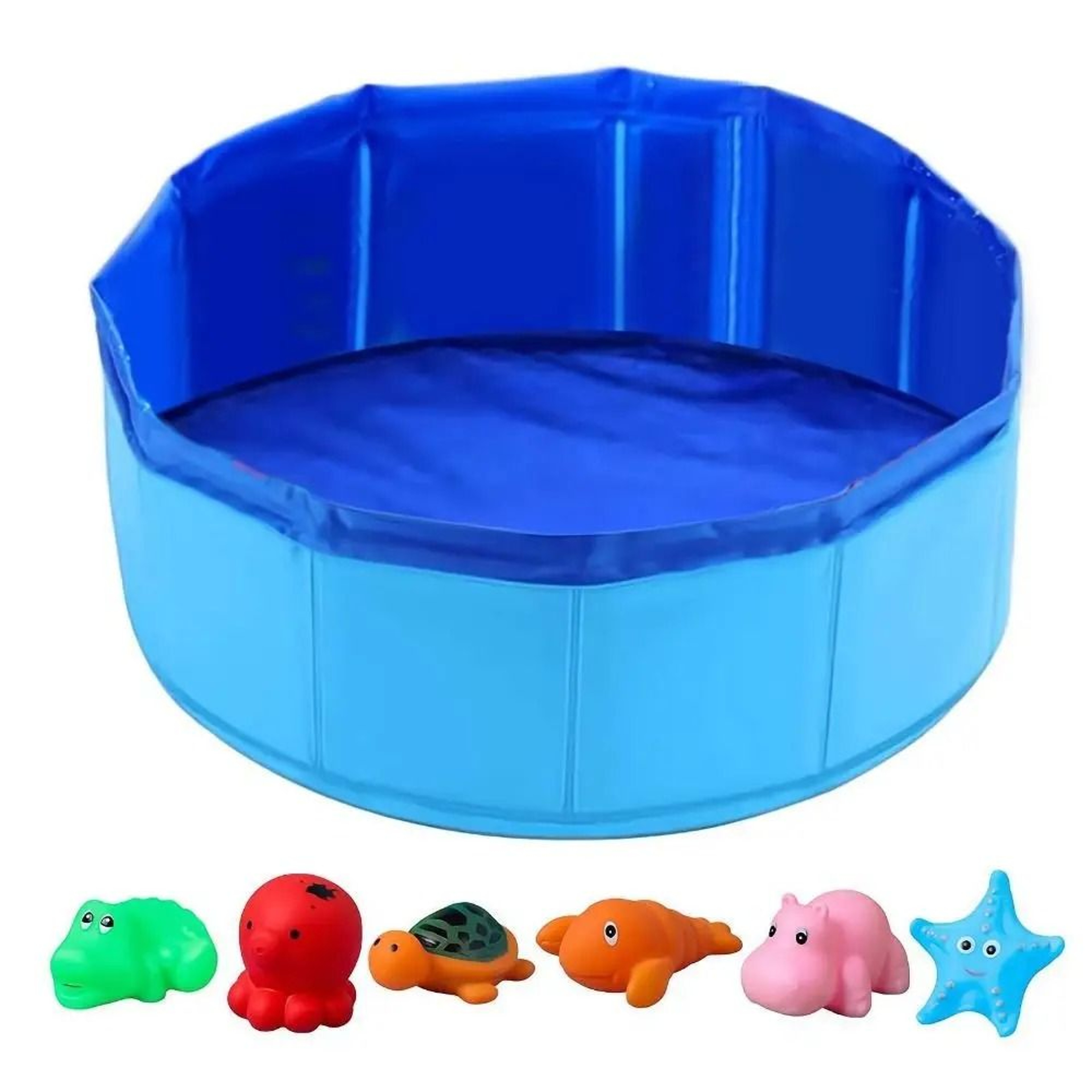 Foldable Summer Pet Pool With Interactive Marine Life Design 4