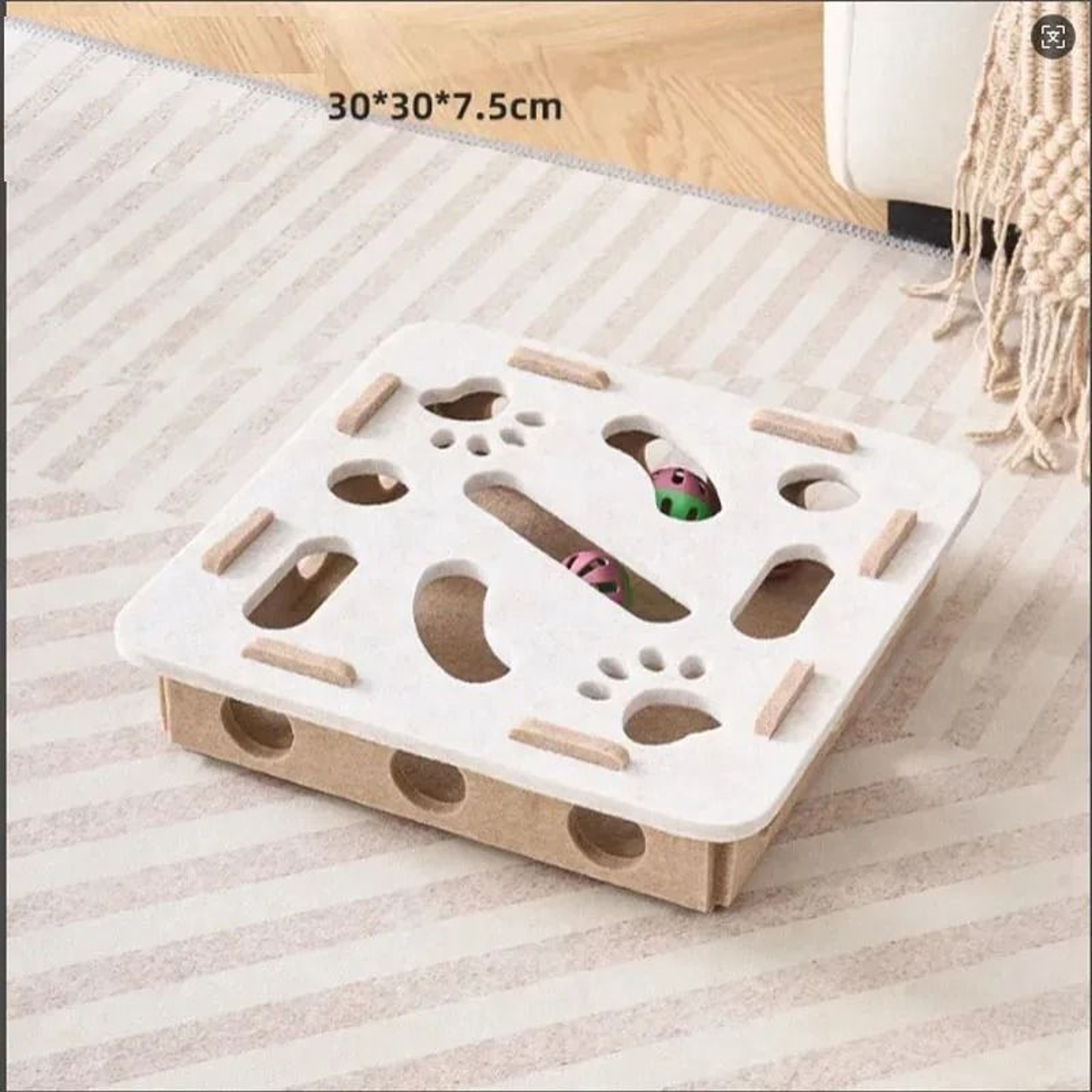 Vertical Natural Sisal Scratching Post With Interactive Toy 10