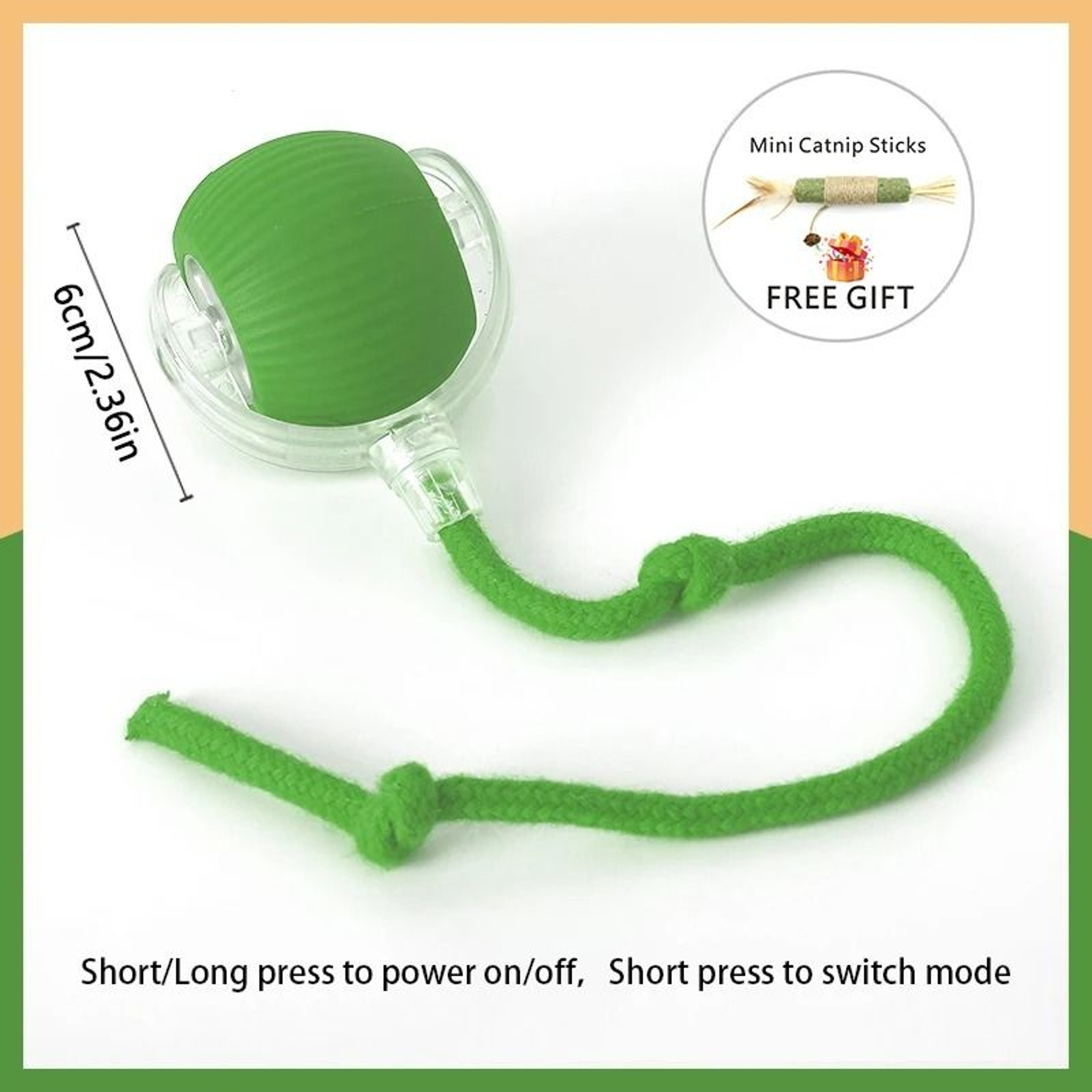 Smart Electric Automatic Rolling Ball With Tail Teaser 13
