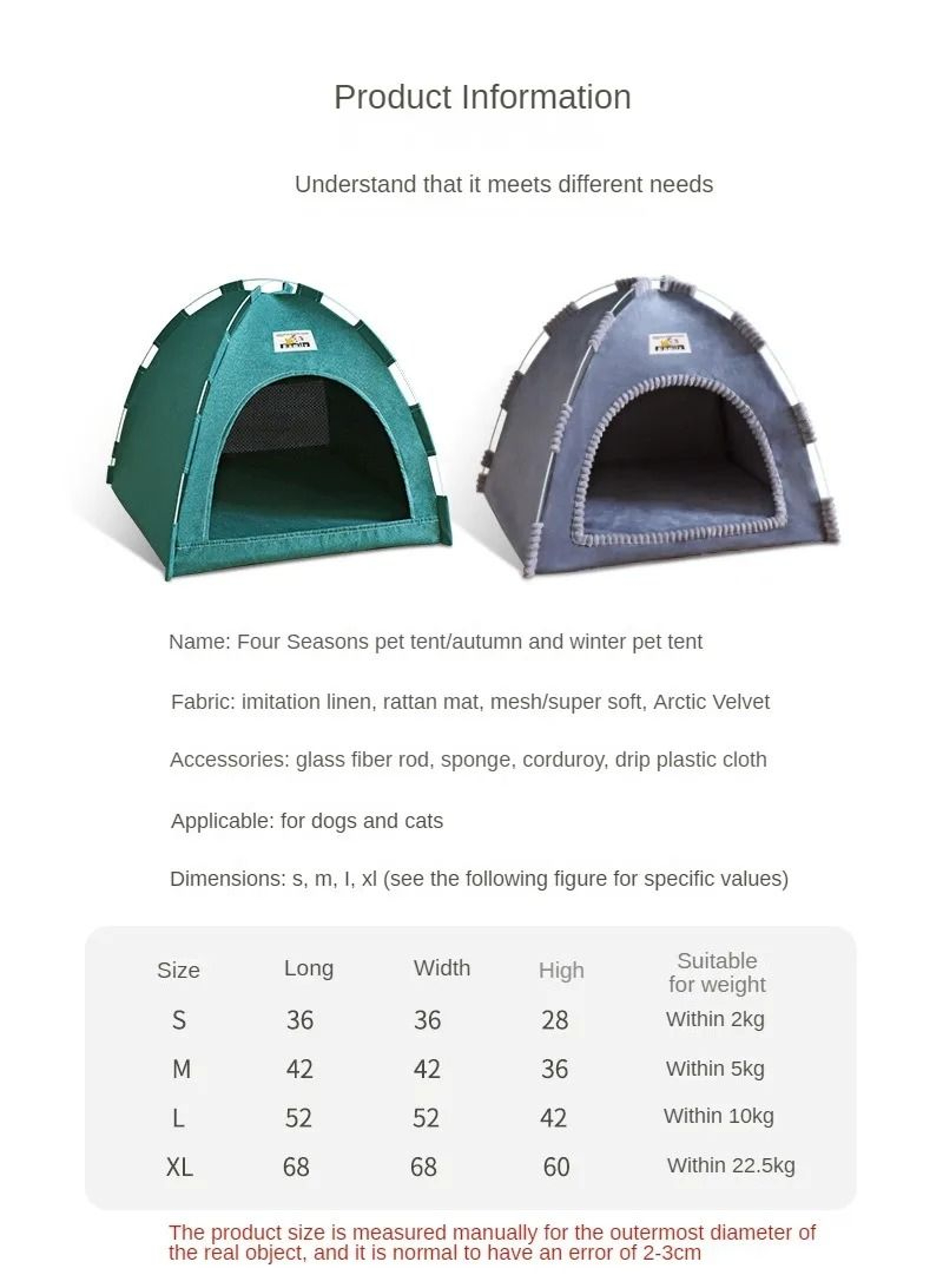 Four Seasons Universal Foldable Pet Tent 6