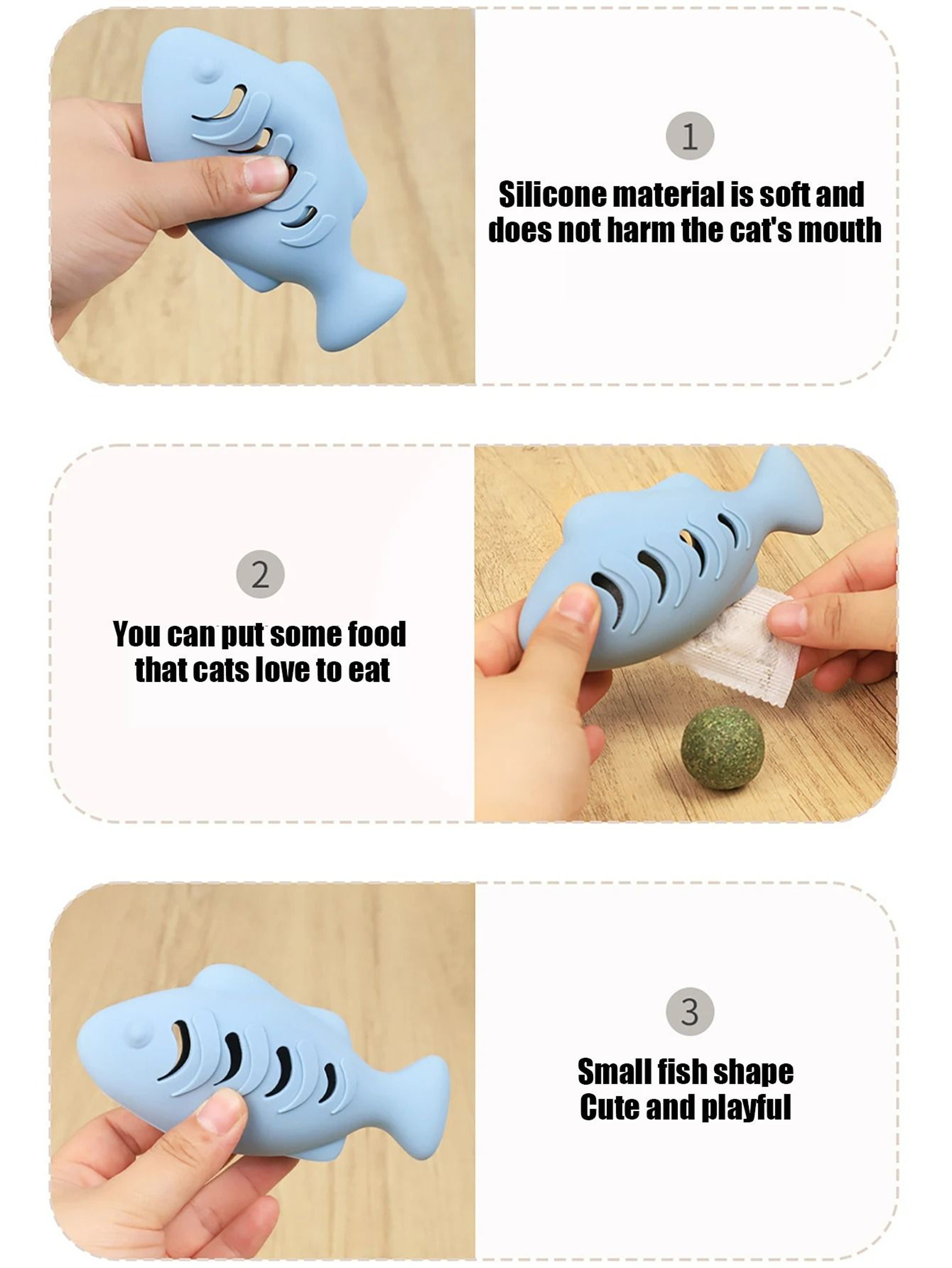 FishShaped Dental Puzzle  Snack Dispenser 4