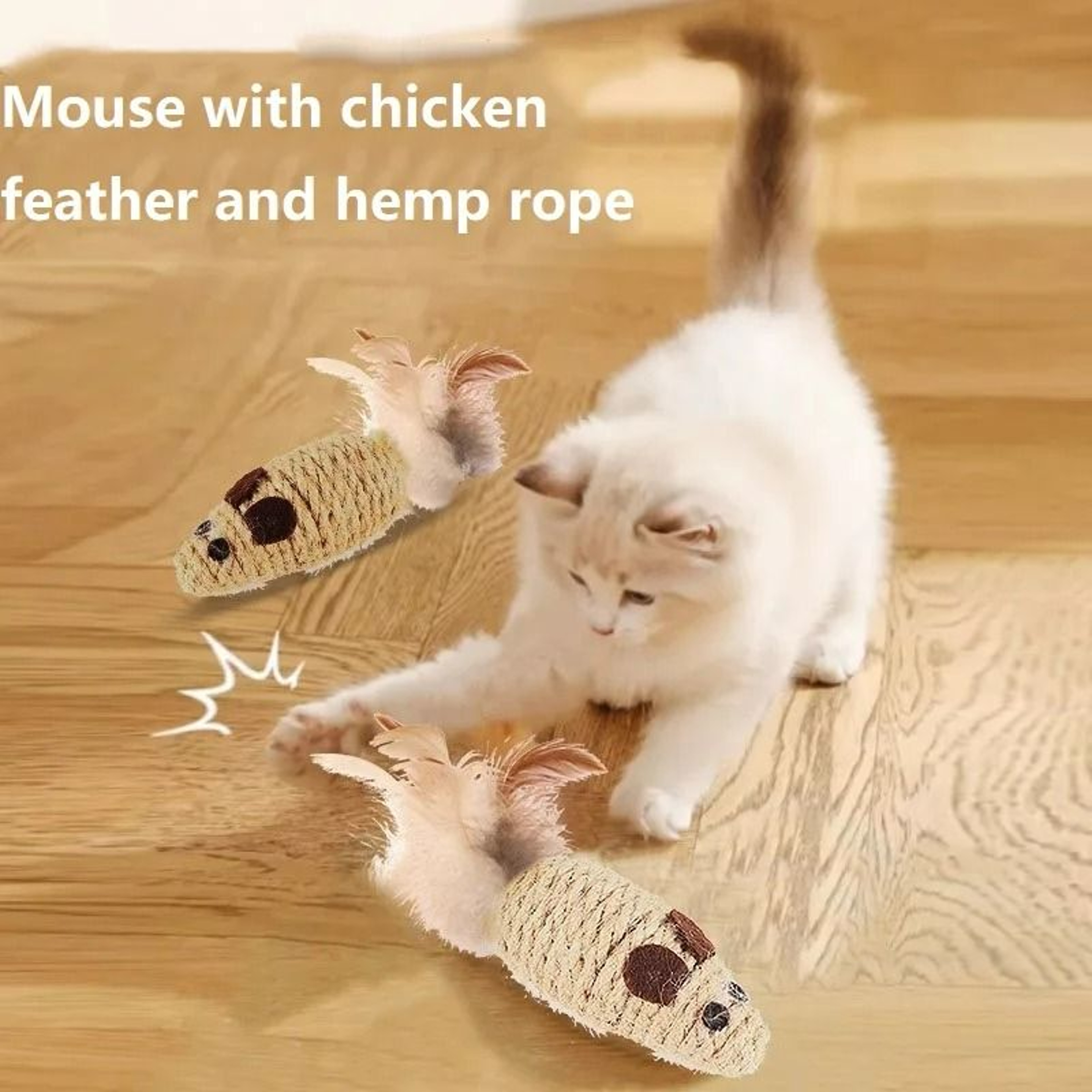 HeavyDuty Sisal  Plush Simulation Mouse 3