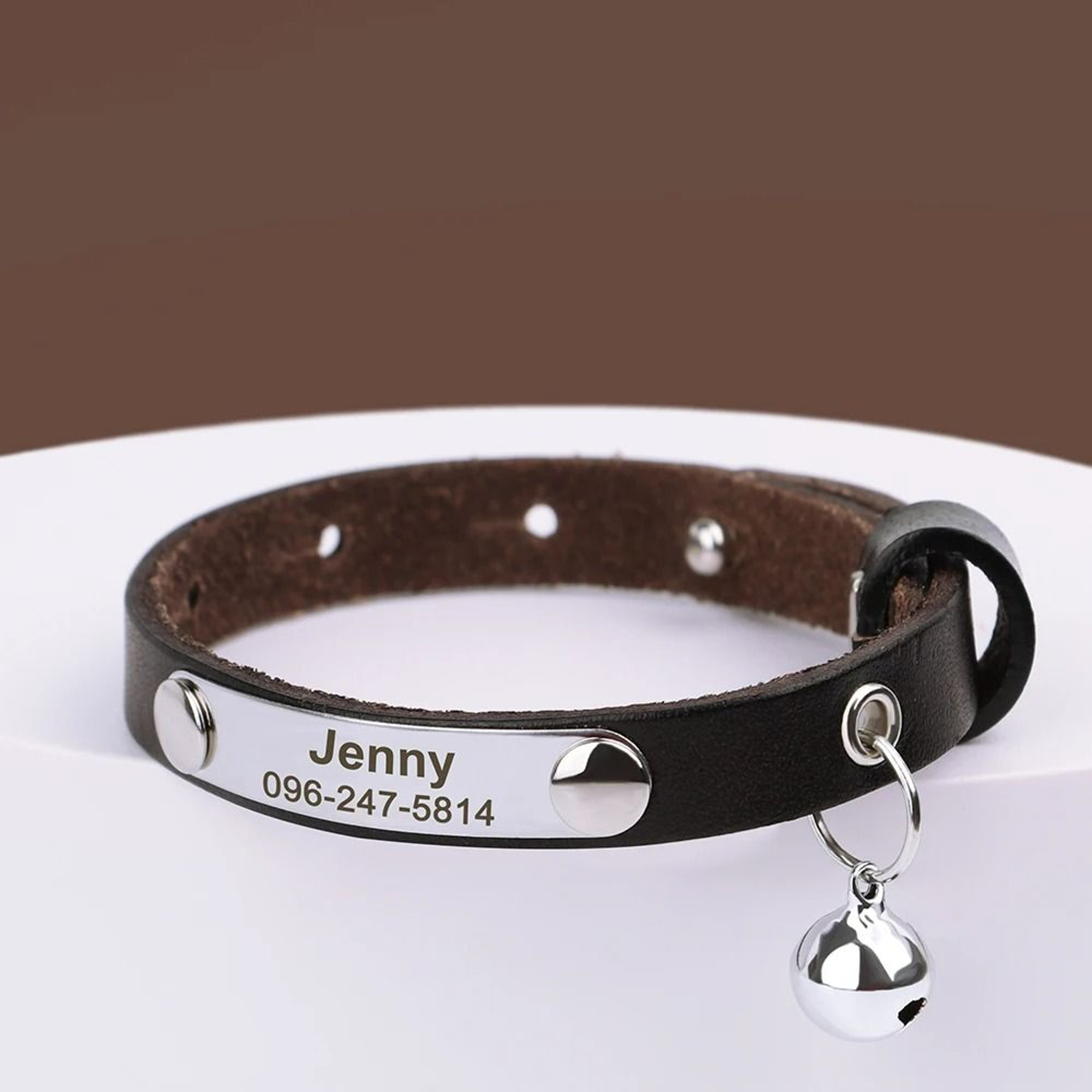 HeirloomFit Personalized Leather Cat Collar 2