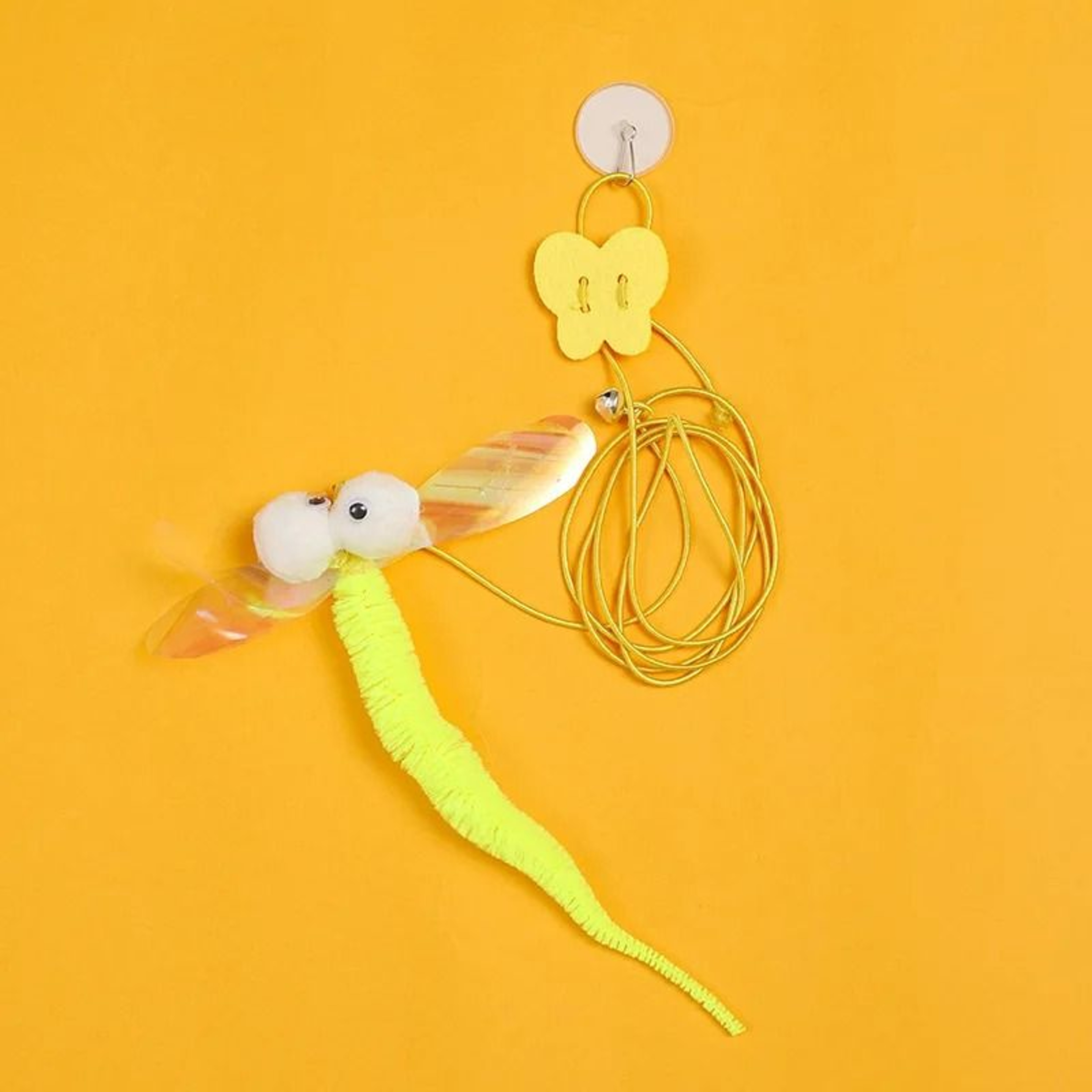 Independent Hanging Door Cat Teaser  Elastic SelfPlay Toy With Feathers 8