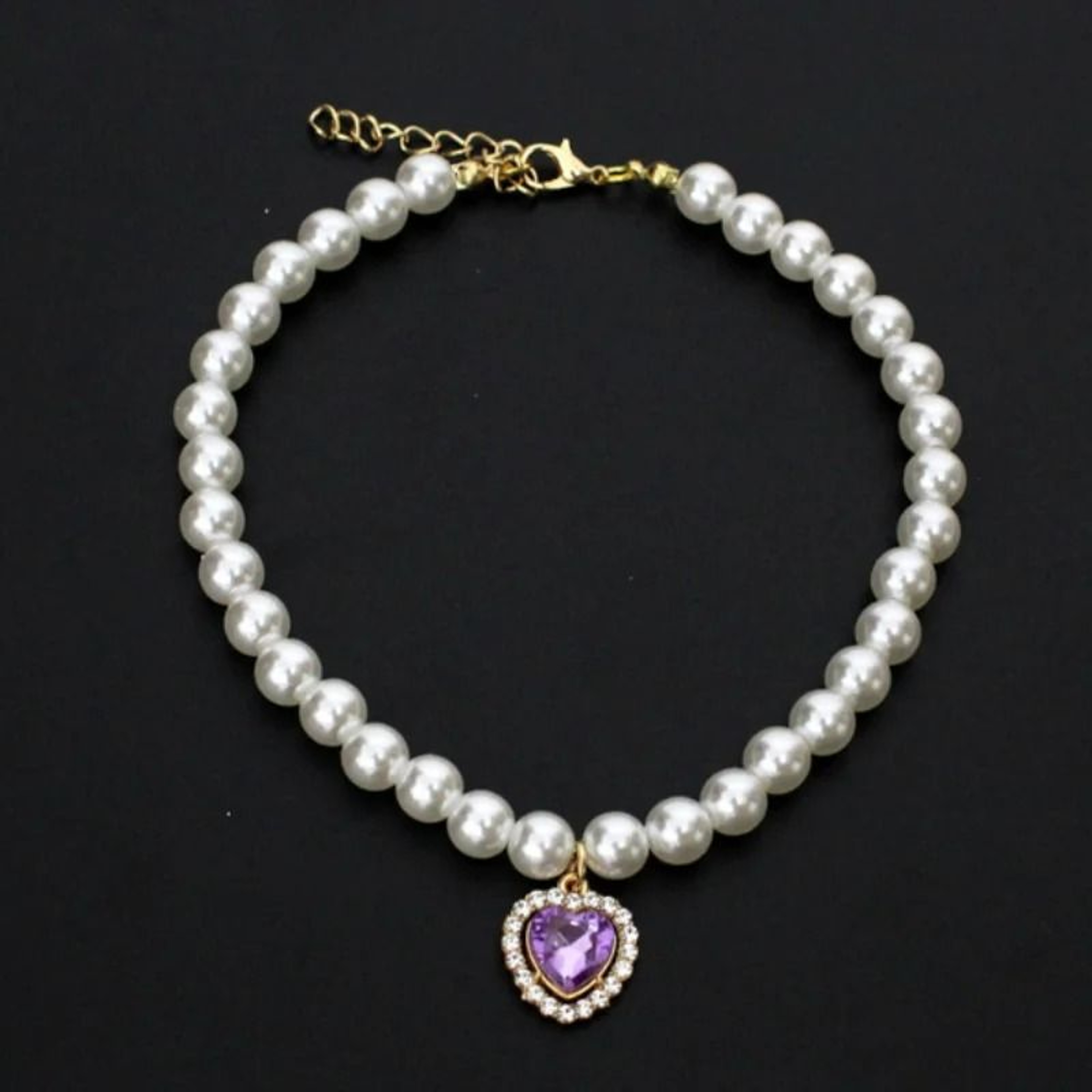 Exquisite Pearl Cat Necklace  Adjustable Luxury Jewelry Collar For Kittens  Small Pets 15