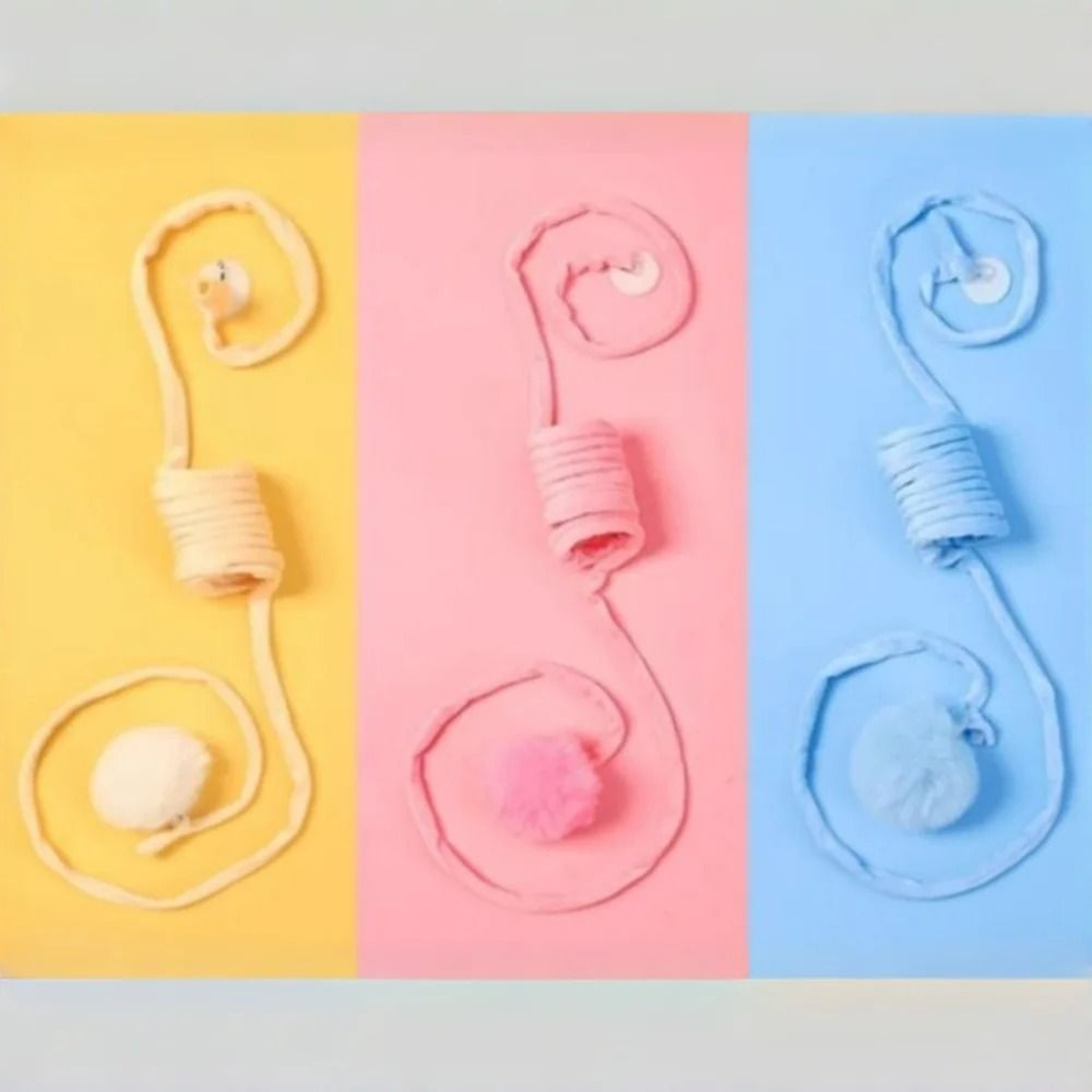 Suction Cup Spring Teaser  HandsFree Interactive Bunny Fur Pounce Toy 4