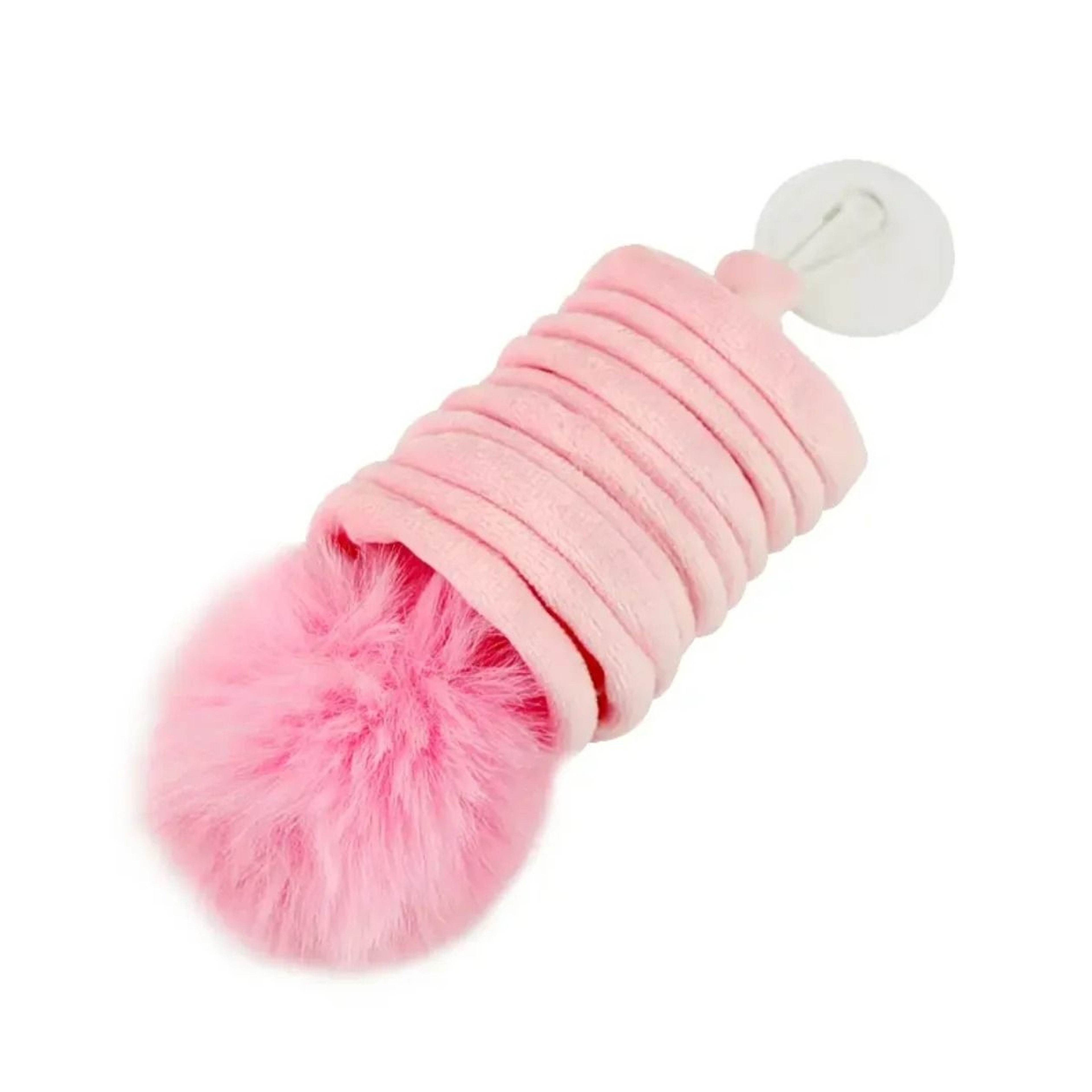 Suction Cup Spring Teaser  HandsFree Interactive Bunny Fur Pounce Toy 7