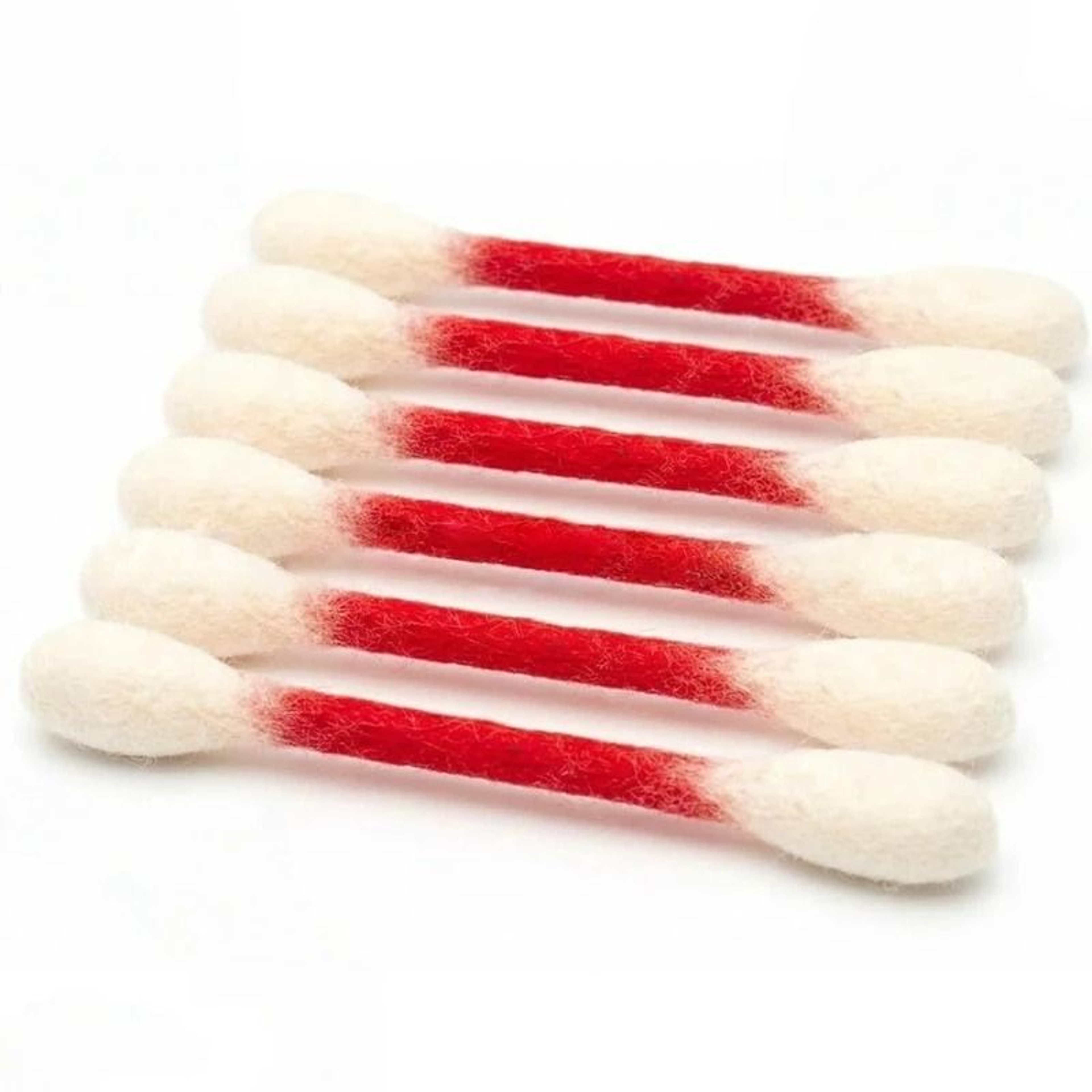 Oversized Cotton Swab Cat Kicker 6Piece Set  Durable Felt Teething  Wrestling Toys 7