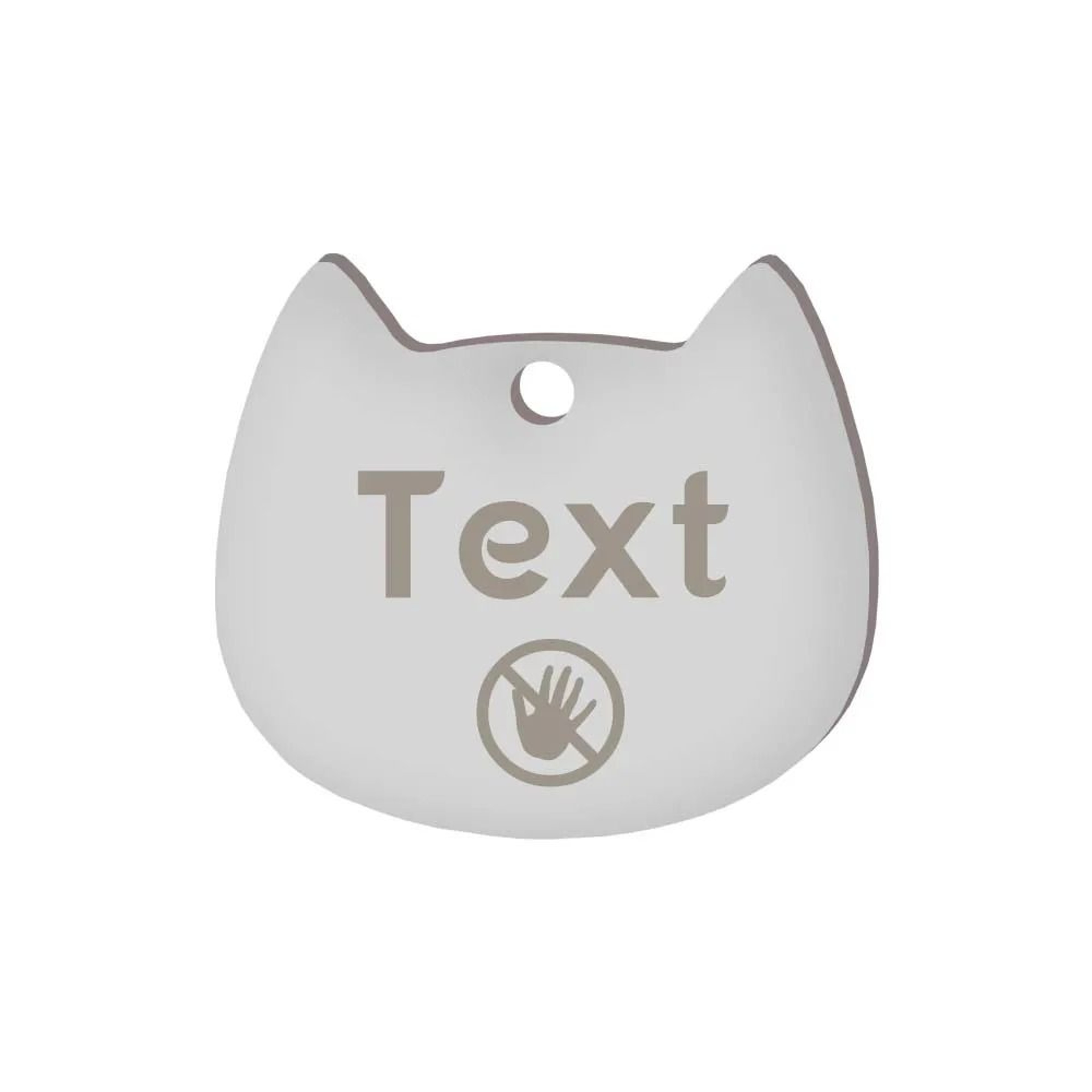 Custom Cat Silhouette ID Tag  Personalized LaserEngraved Stainless Steel Nameplate 7