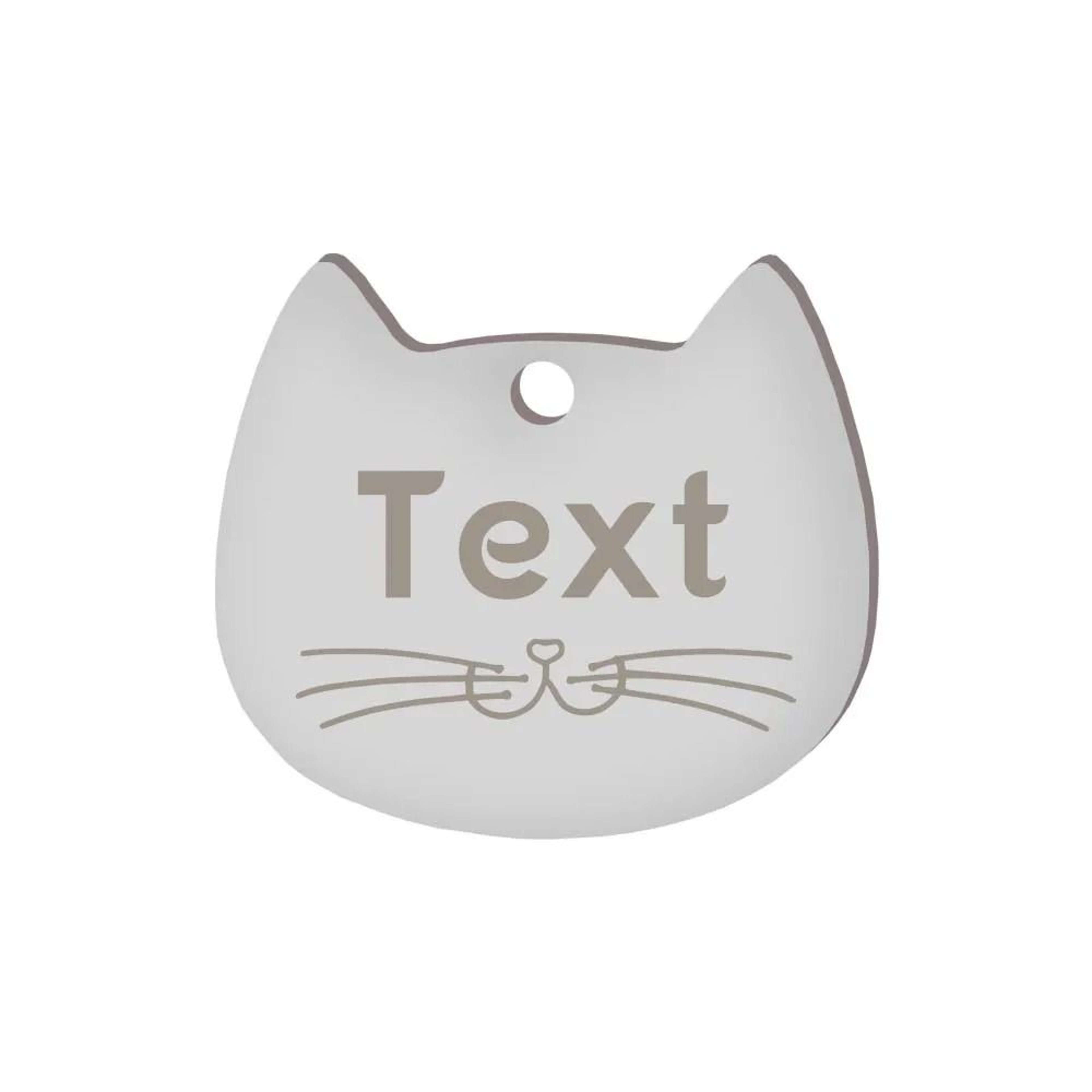 Custom Cat Silhouette ID Tag  Personalized LaserEngraved Stainless Steel Nameplate 8