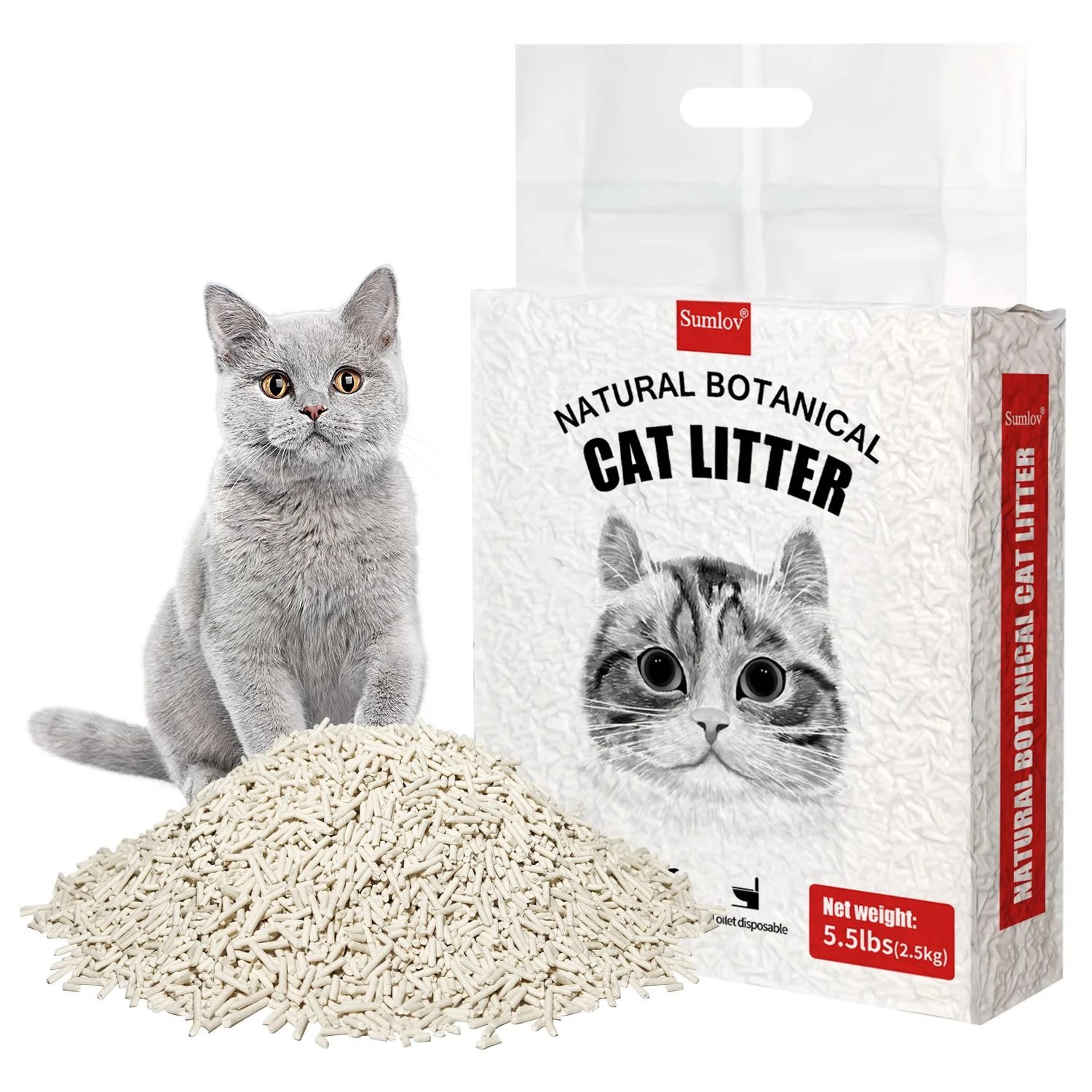 Premium EcoFriendly Tofu Cat Litter  33 Lb Bulk Pack DustFree Botanical Clumping Litter 1