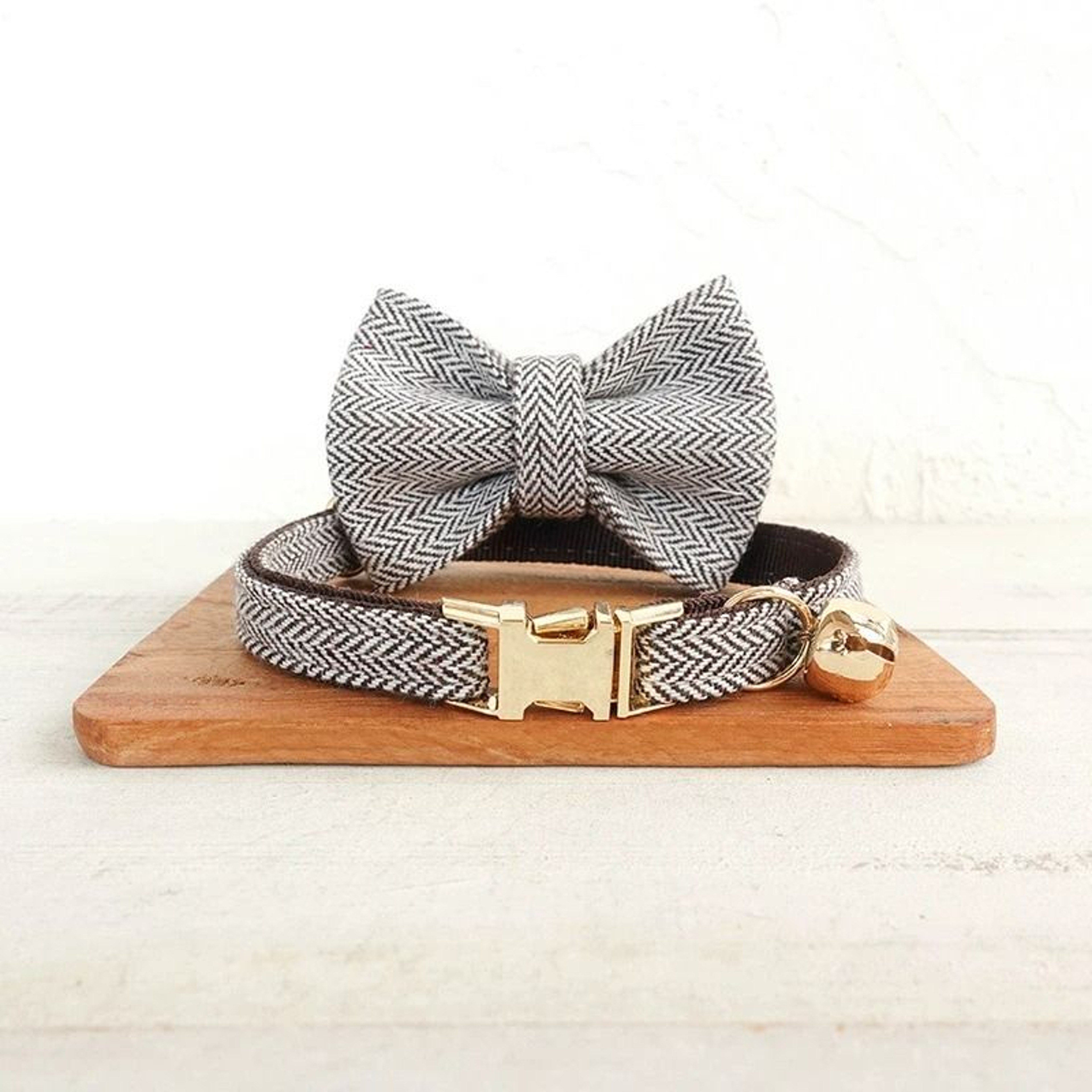 Personalized Bowtie Cat Collar  Custom Engraved Nameplate Safety Necklace With Bell For Kittens  Sm 8