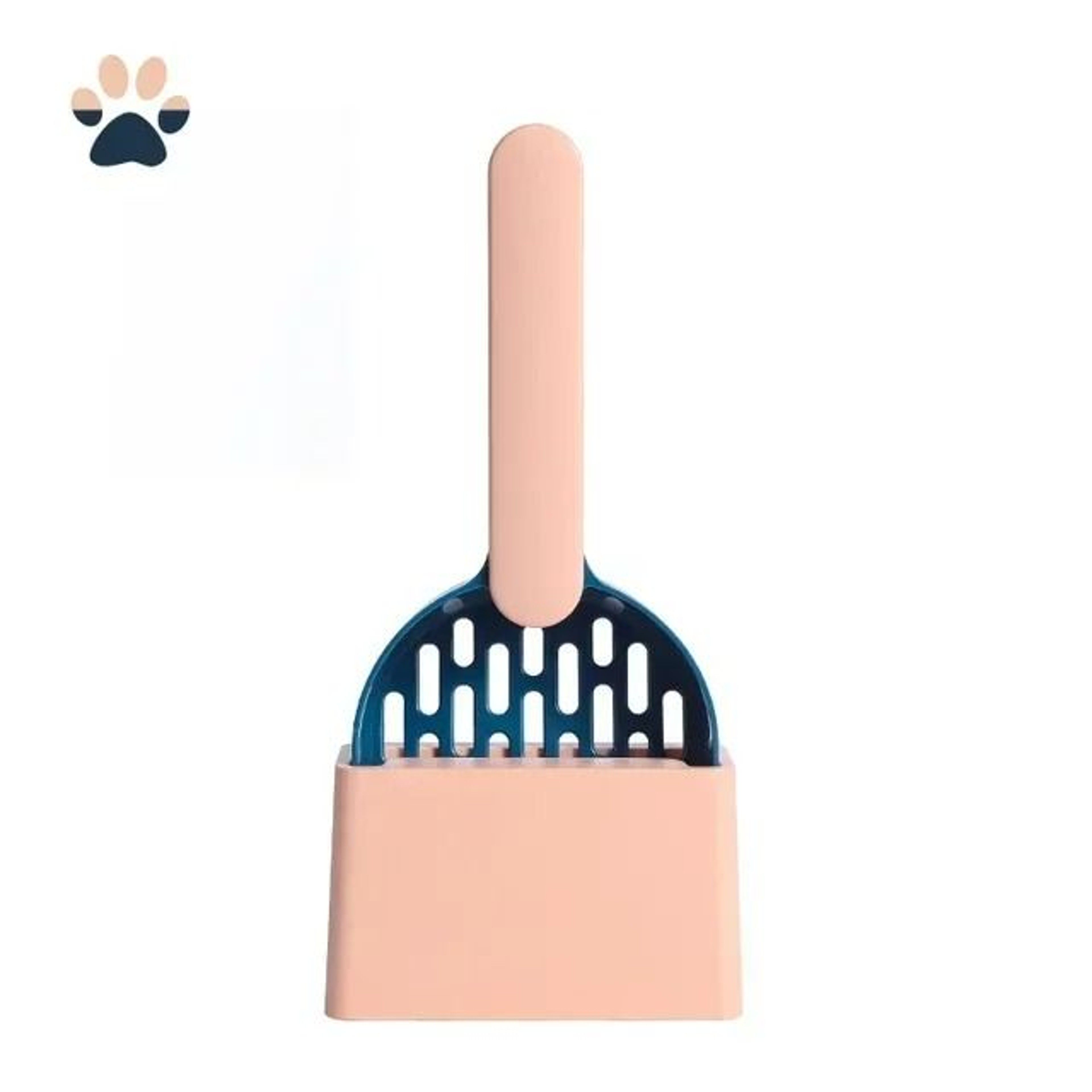 HighGrade ABS Long Handle Litter Scoop Set With Dedicated Storage Base 7
