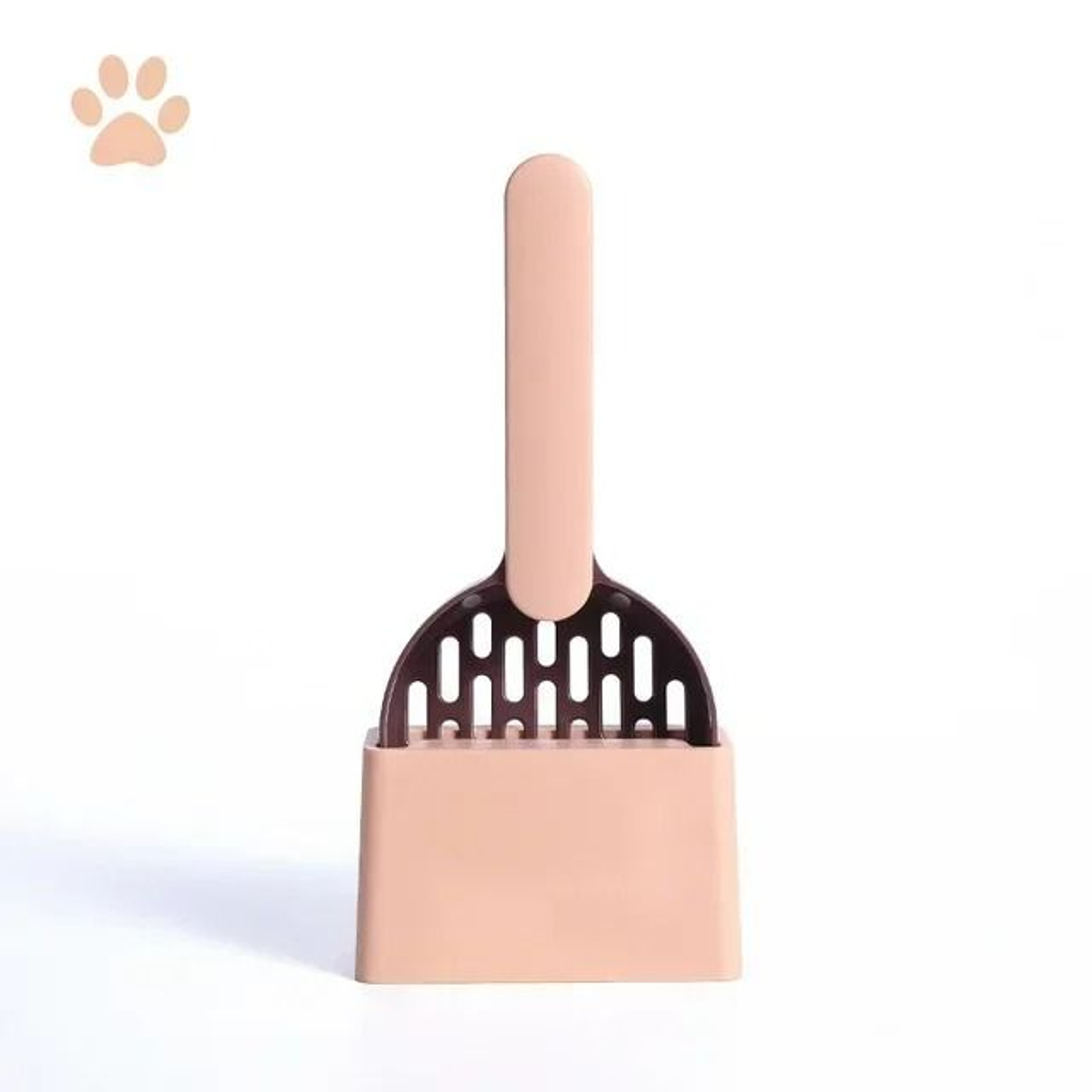 HighGrade ABS Long Handle Litter Scoop Set With Dedicated Storage Base 8