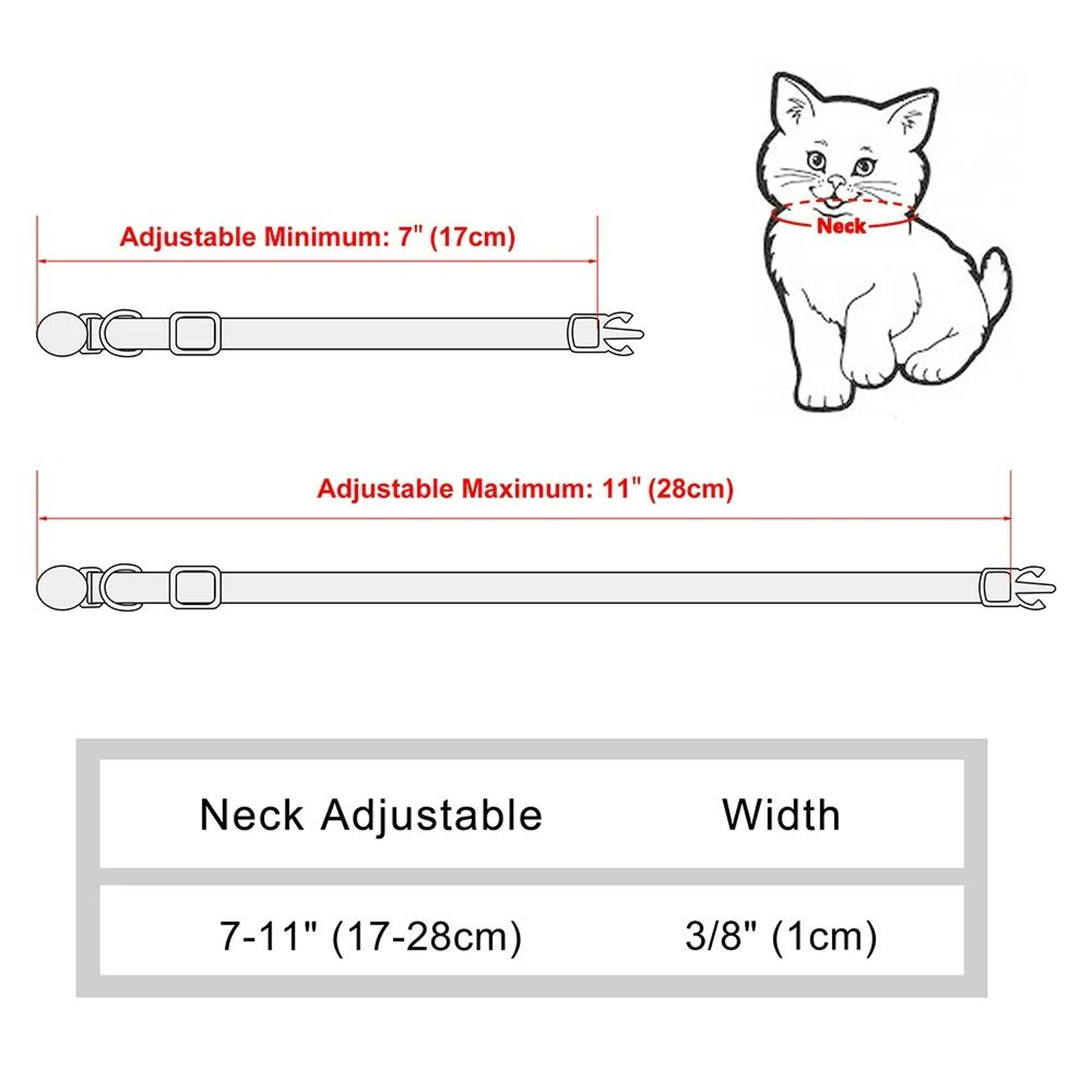 Personalized Printed AntiLost Cat Collar With Engraved ID Nameplate 6