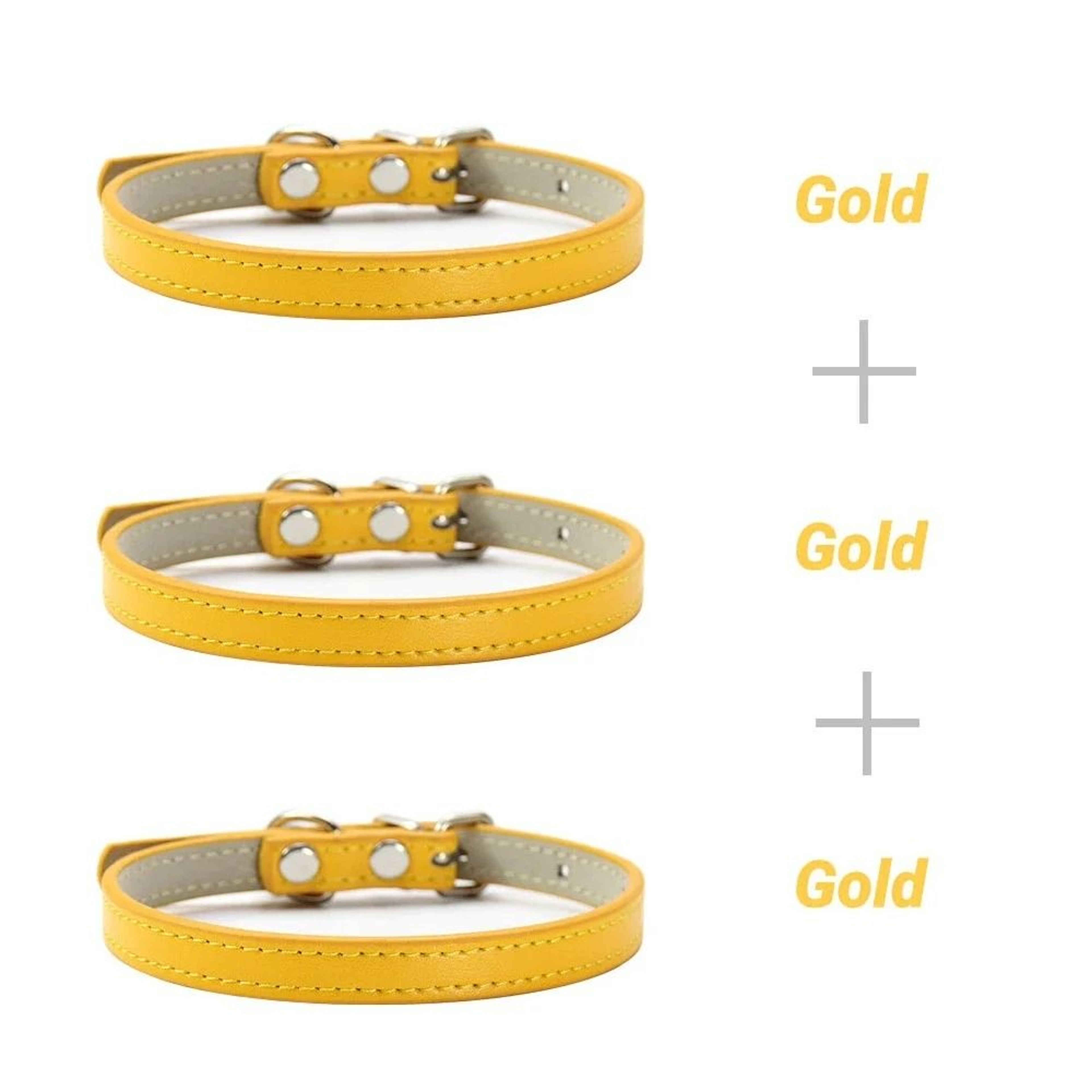 Soft PU Leather Cat And Puppy Collars  Pack Of 3 16