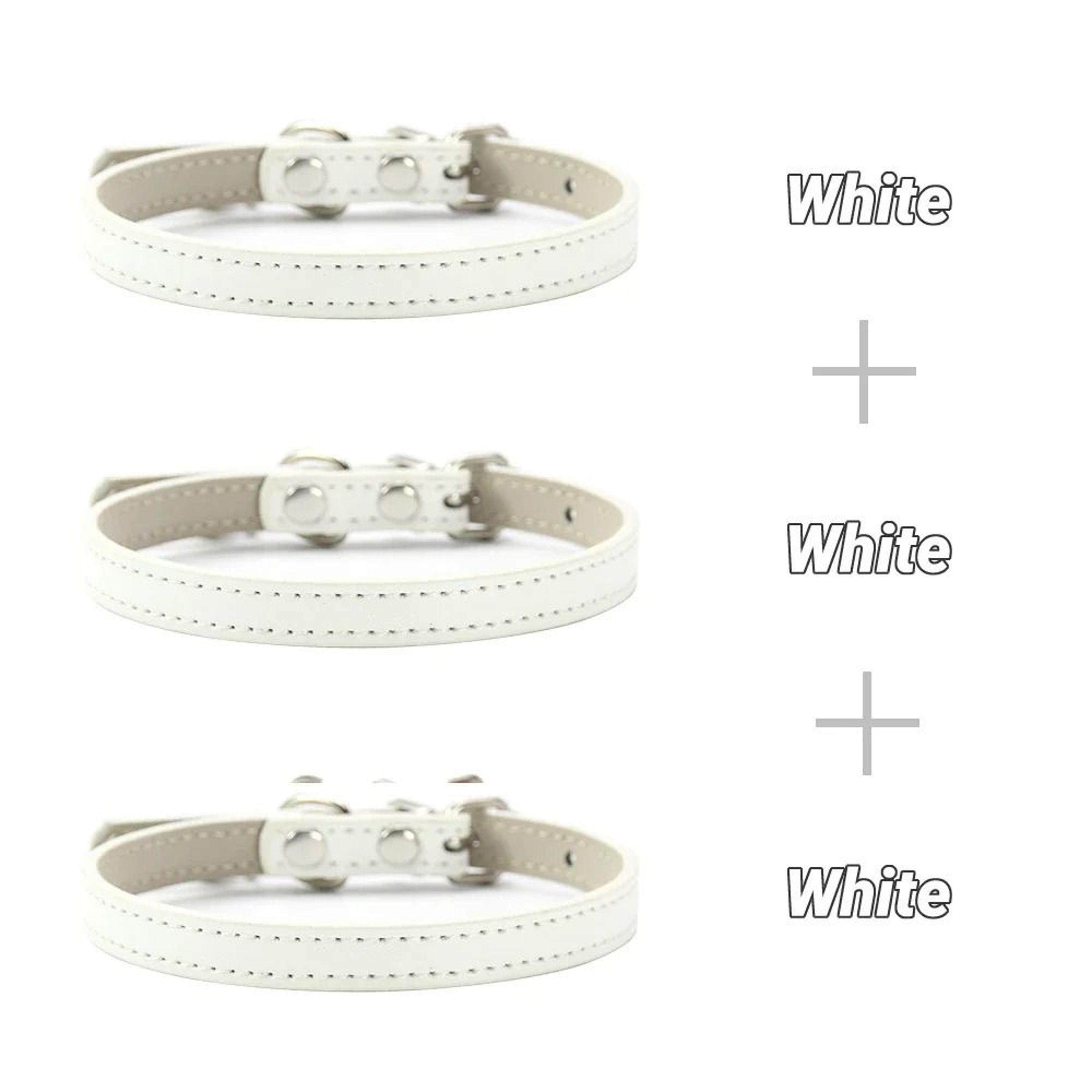 Soft PU Leather Cat And Puppy Collars  Pack Of 3 18