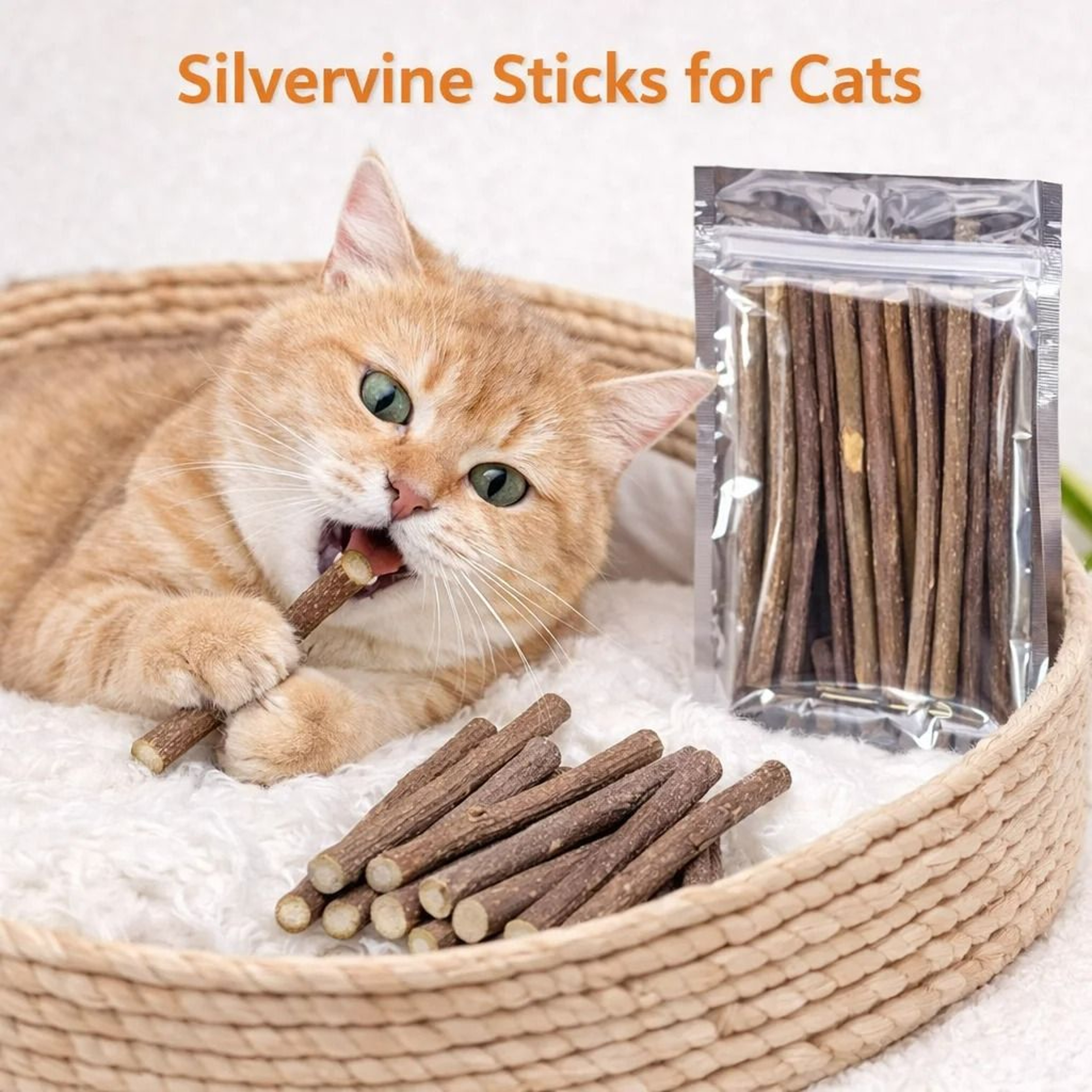 Natural Silvervine Teething  Dental Cleaning Sticks 1