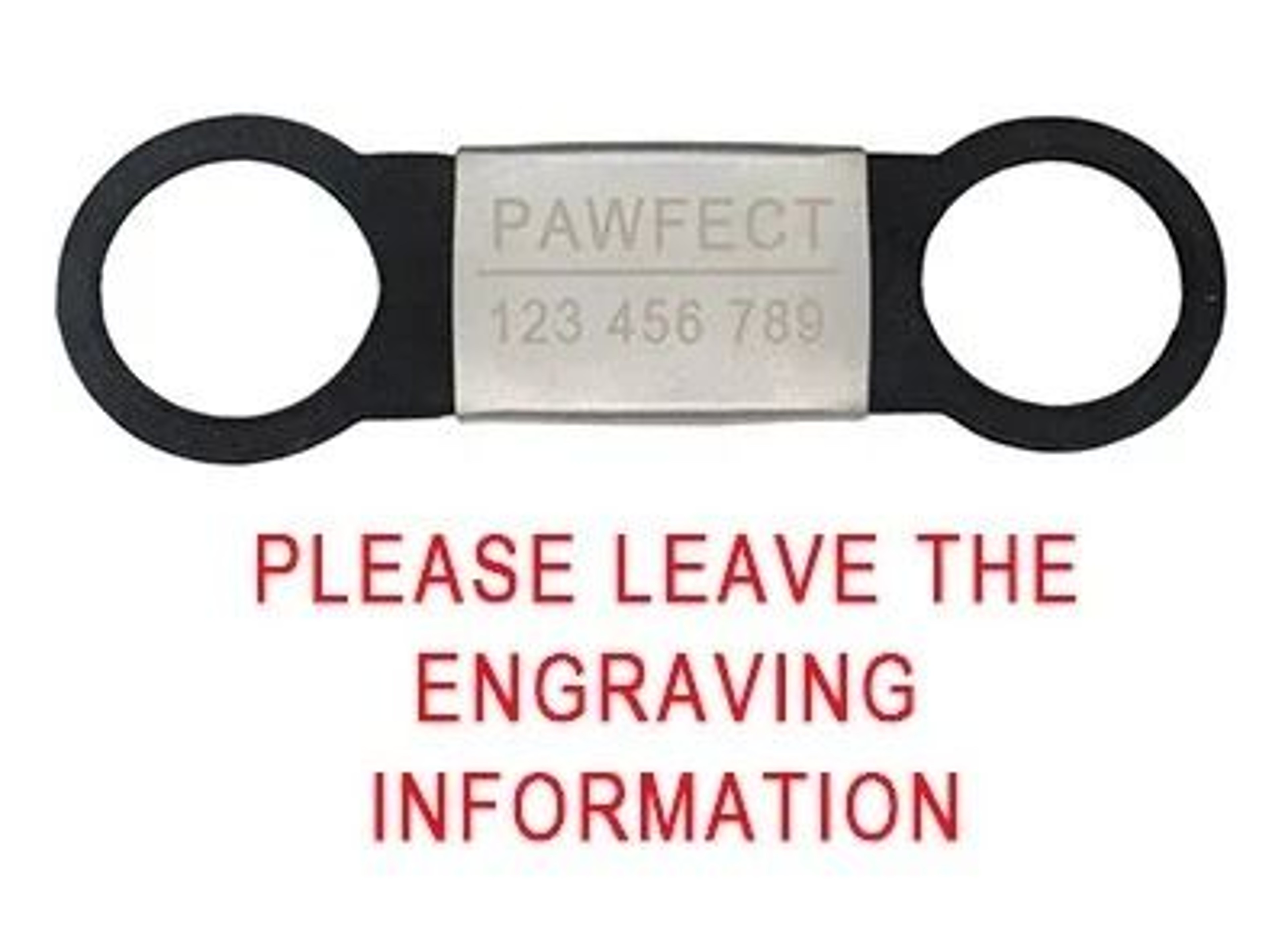 Custom Engraved Stainless Steel SlideOn Pet ID Nameplate Tag 9