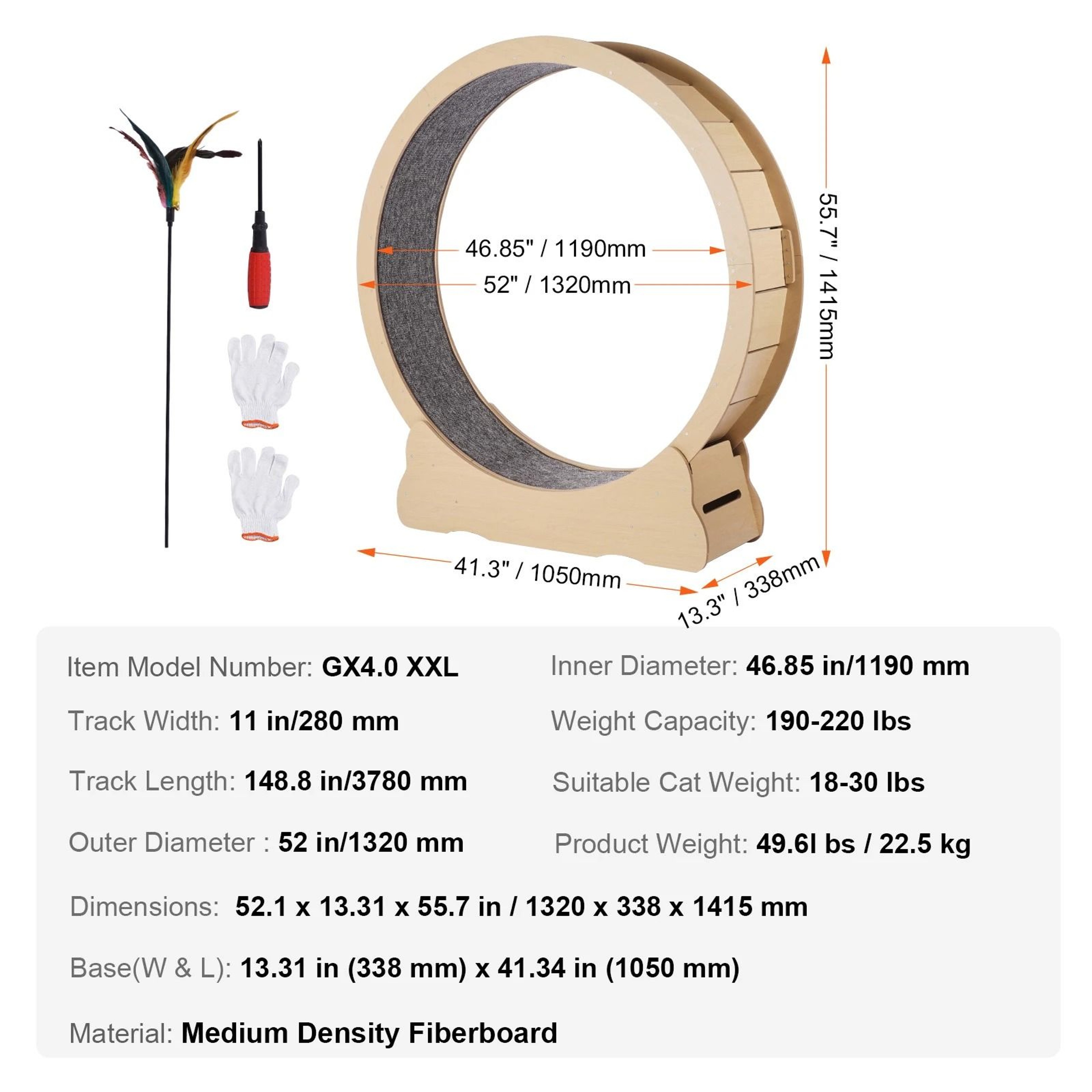 Premium Wooden Indoor Cat Exercise Wheel 11