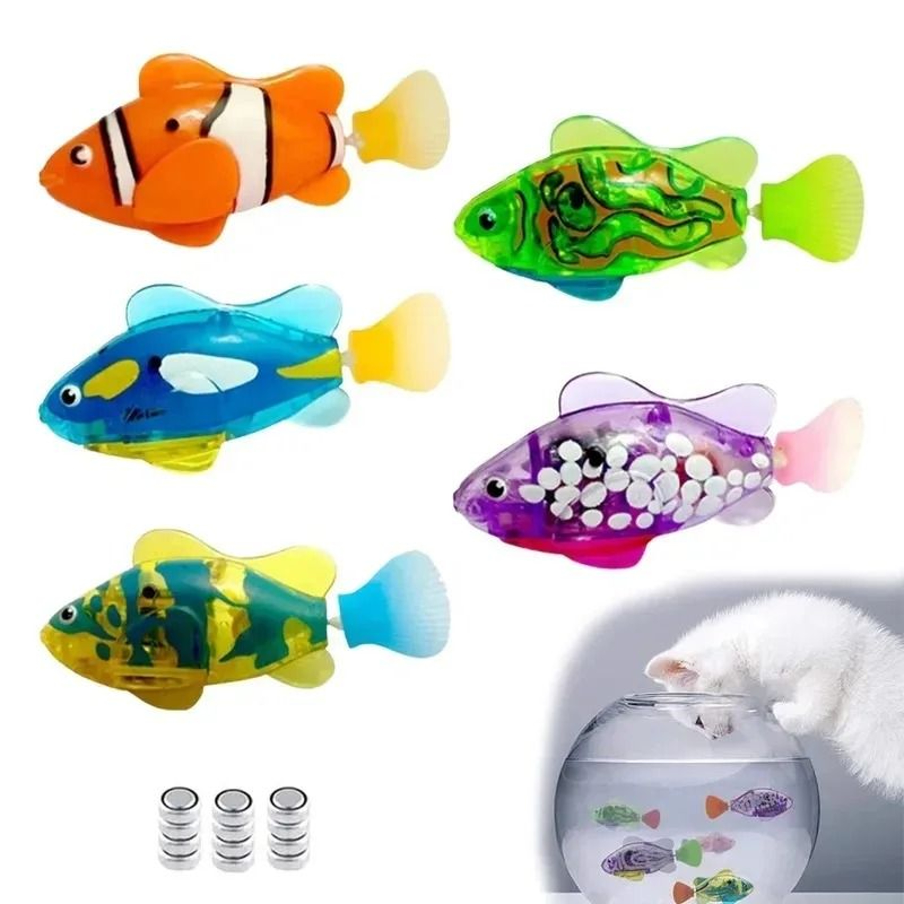 Interactive LED Inductive Swimming Robot Fish Toy 2