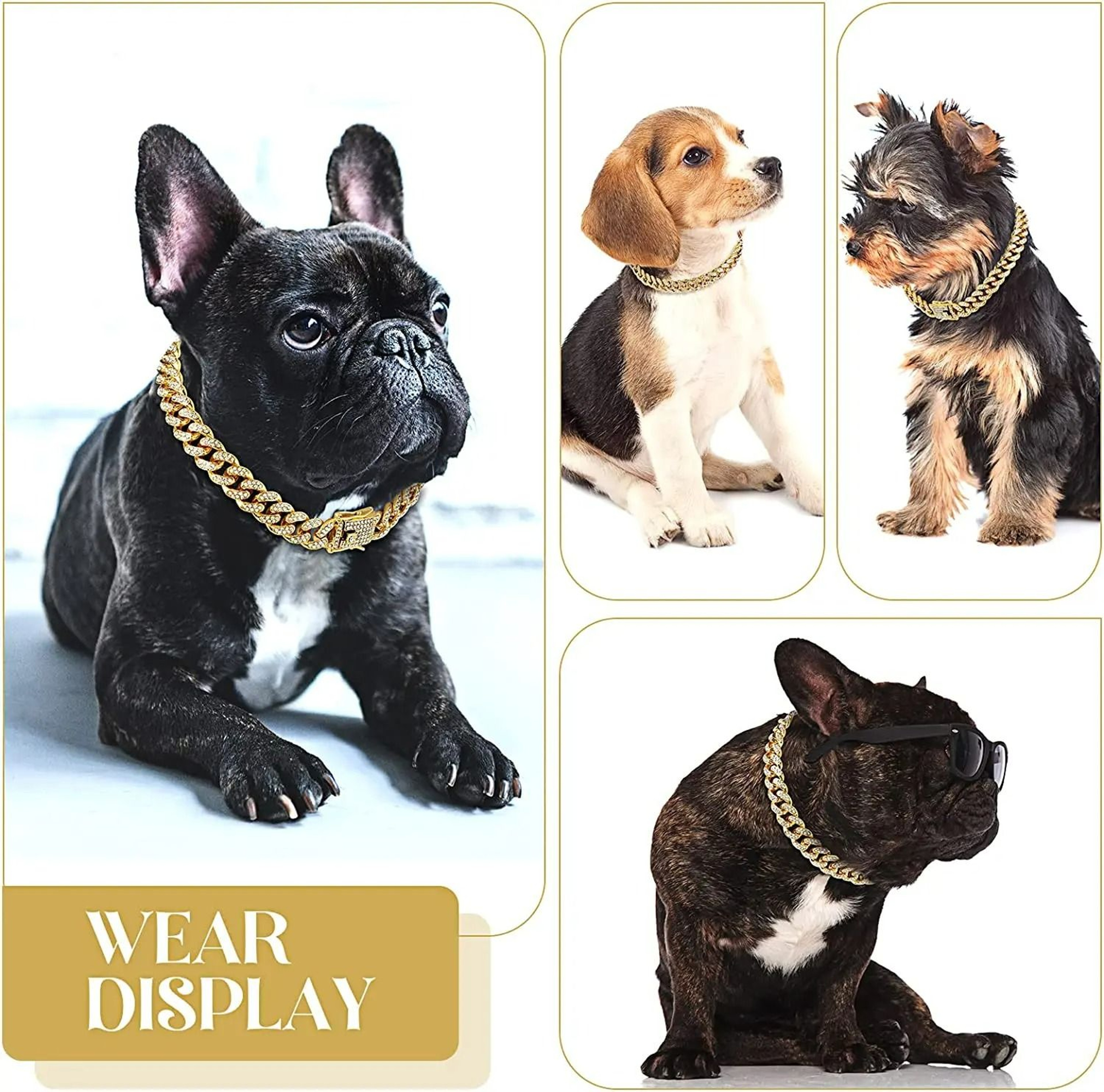 Luxury Cuban Link Rhinestone Cat Chain Necklace 5