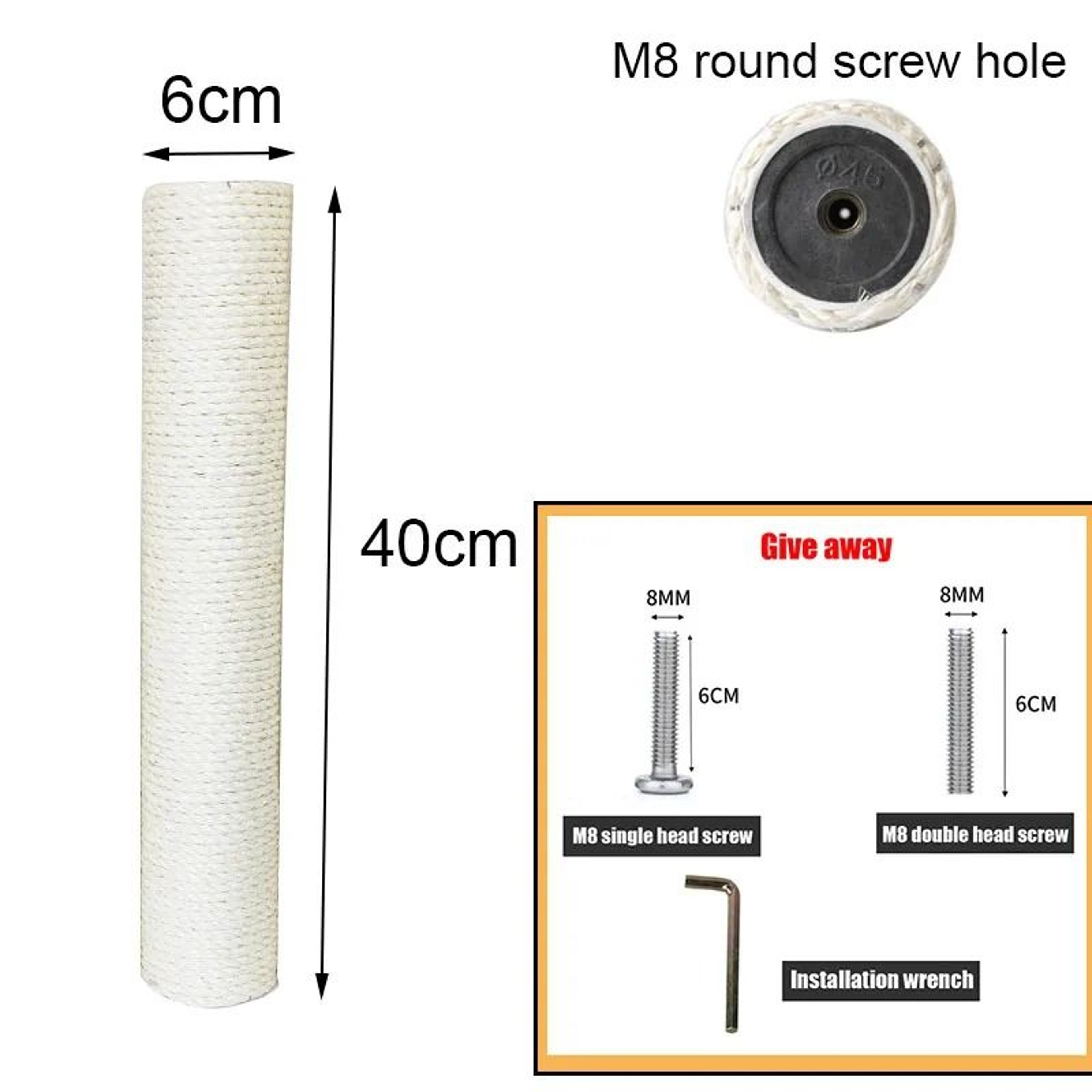 HeavyDuty PVC Replacement Cat Scratching Post 8