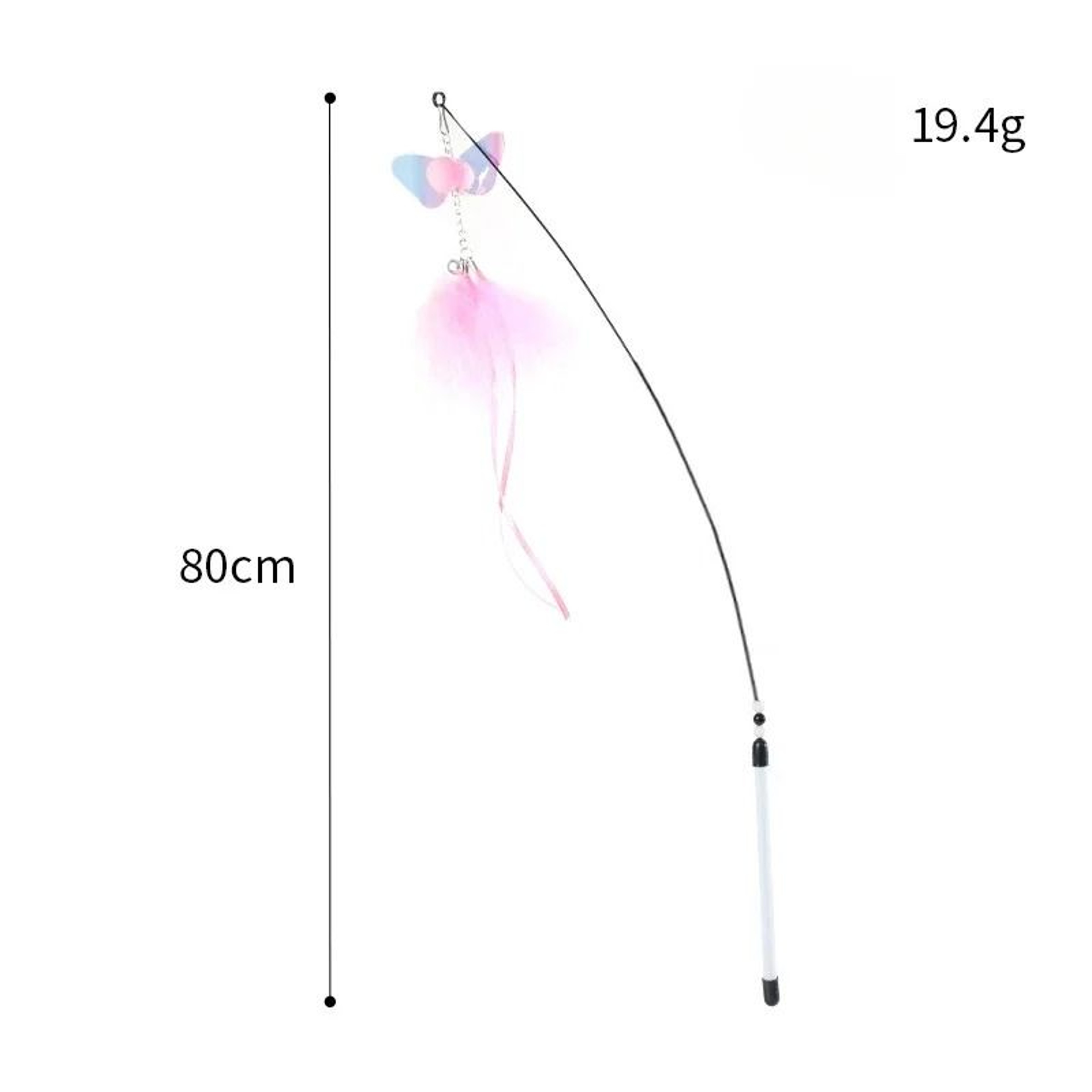 Telescopic Interactive Simulation Bird Feather Cat Wand Toy 4