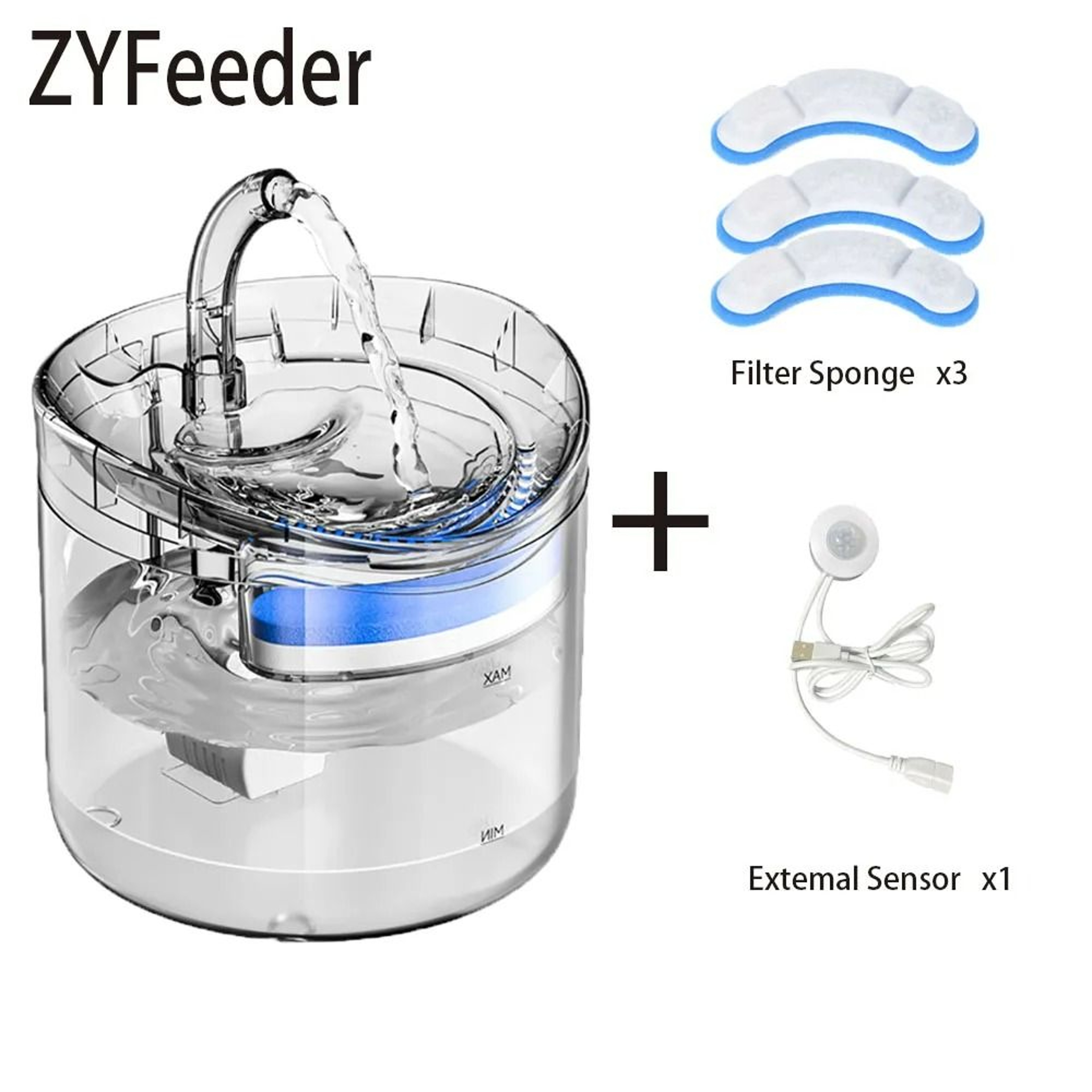 Clear View MotionSensor Faucet Pet Fountain 0