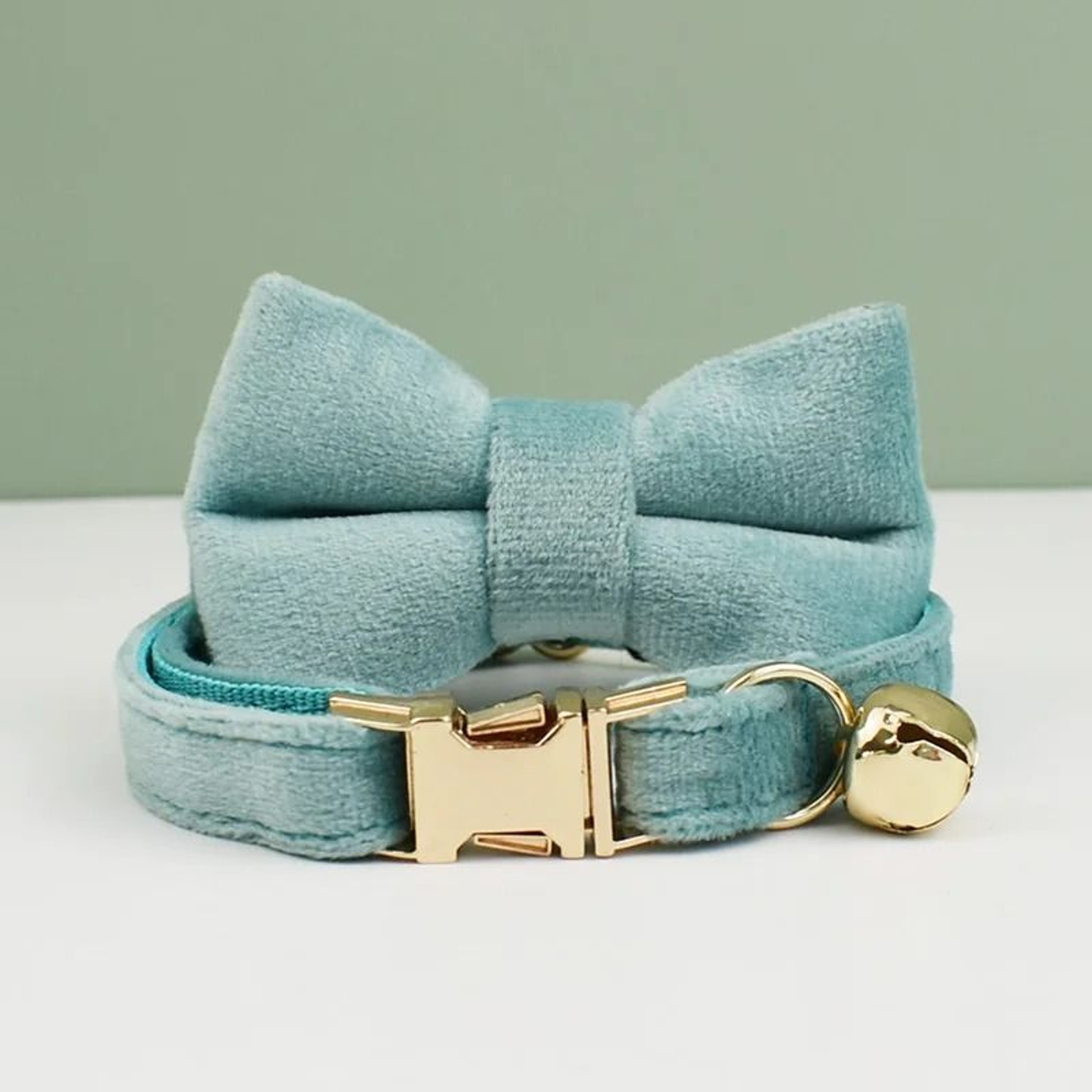 Velvet Bowknot Personalized Cat Collar 7