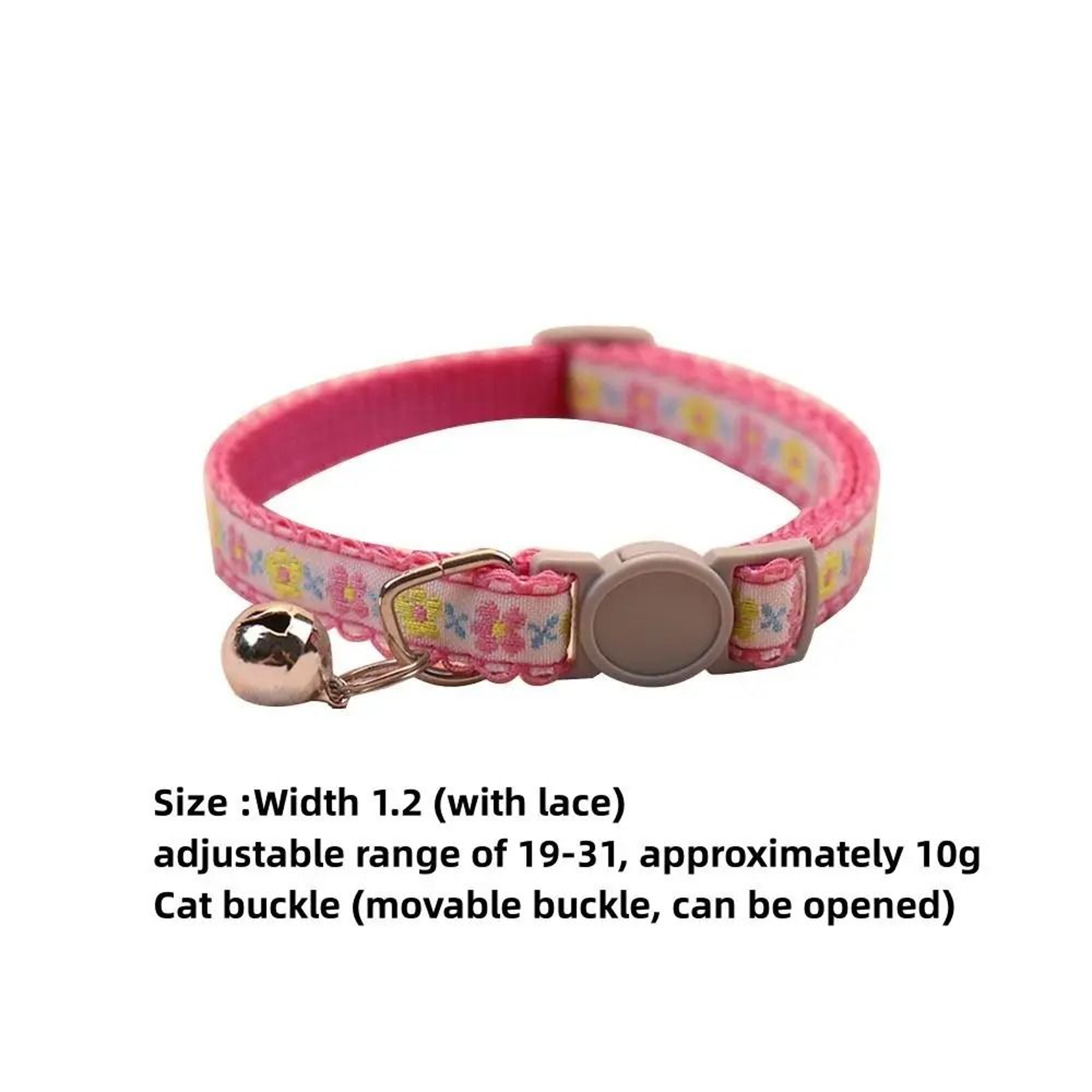 Floral Embroidered Lace Cat Collar 5