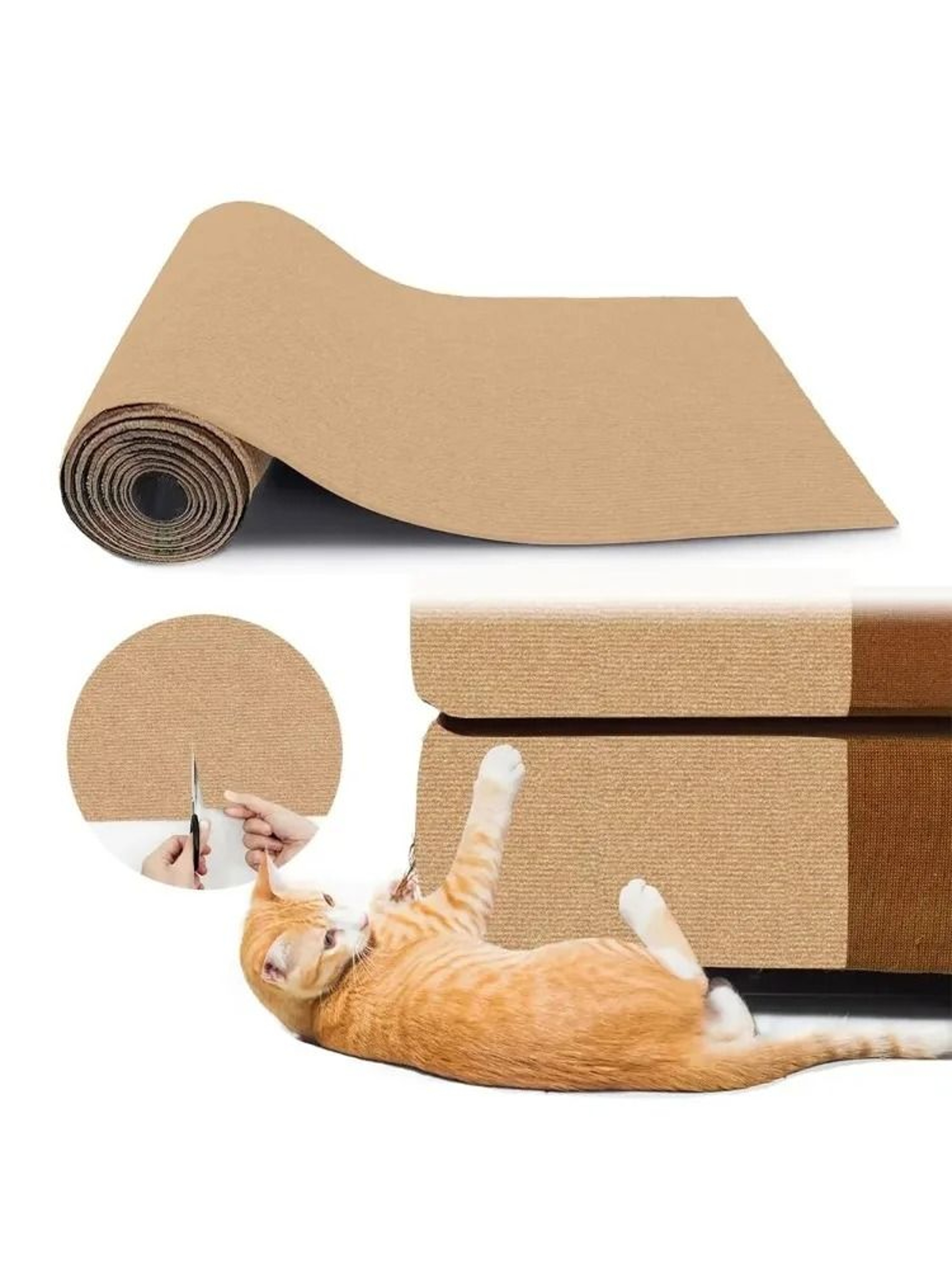 Trimmable SelfAdhesive Cat Scratching Carpet 5