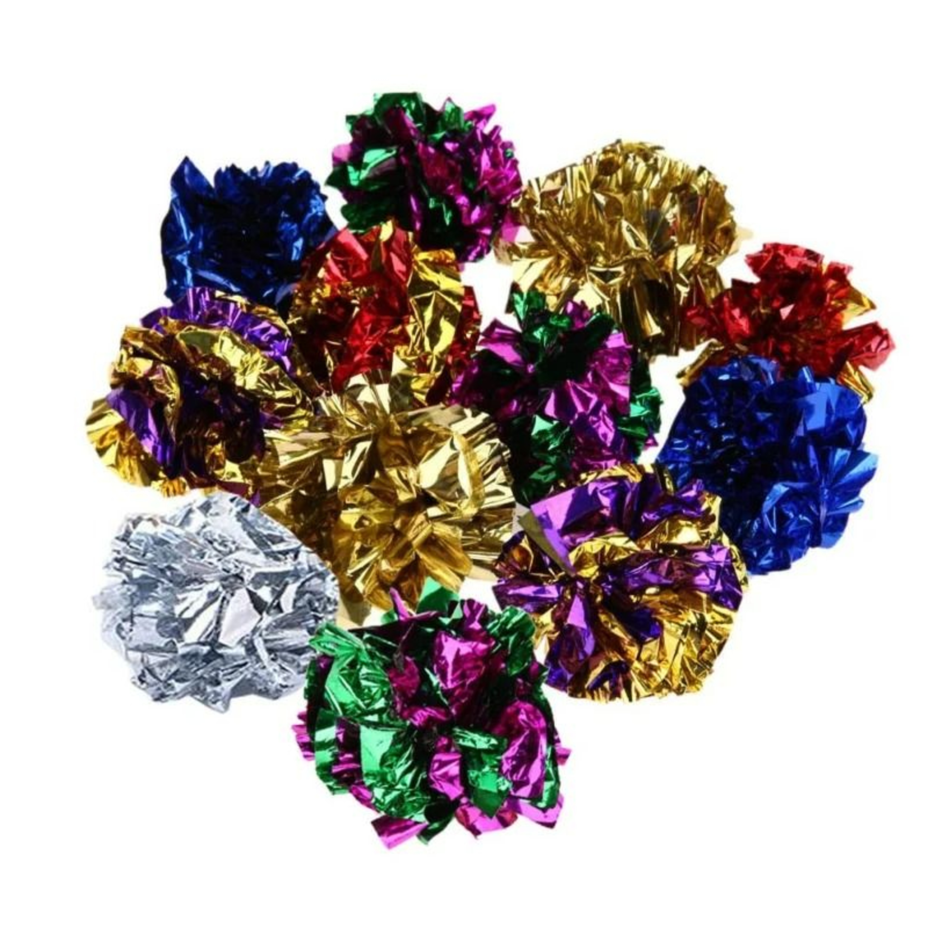 Colorful Crinkle Foil Mylar Balls 0