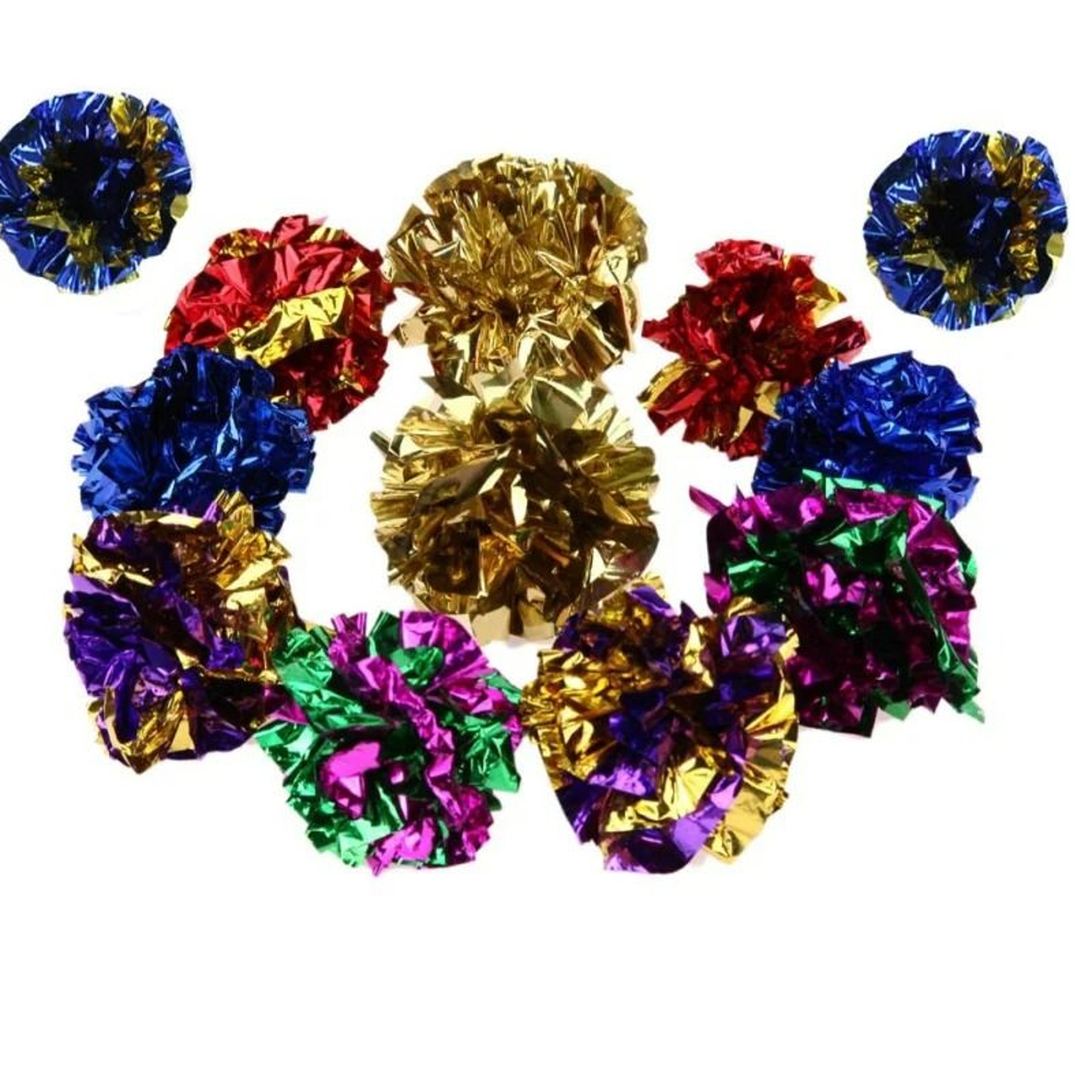Colorful Crinkle Foil Mylar Balls 1